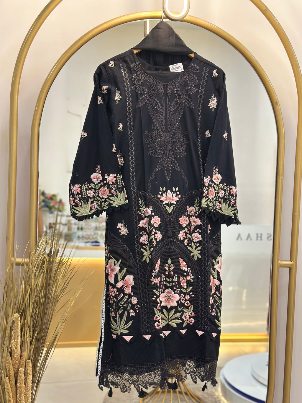 Embroidered Cotton Stitched Suit