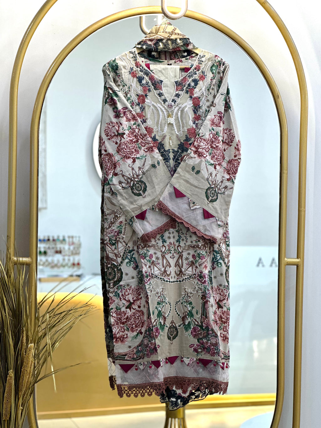 Cotton Embroidered Stitched Suit