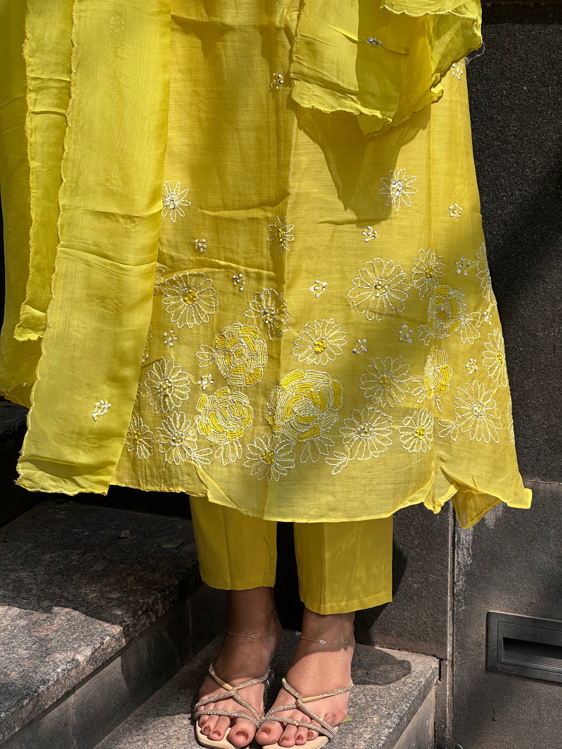 MAL CHANDERI STITCHED SUIT