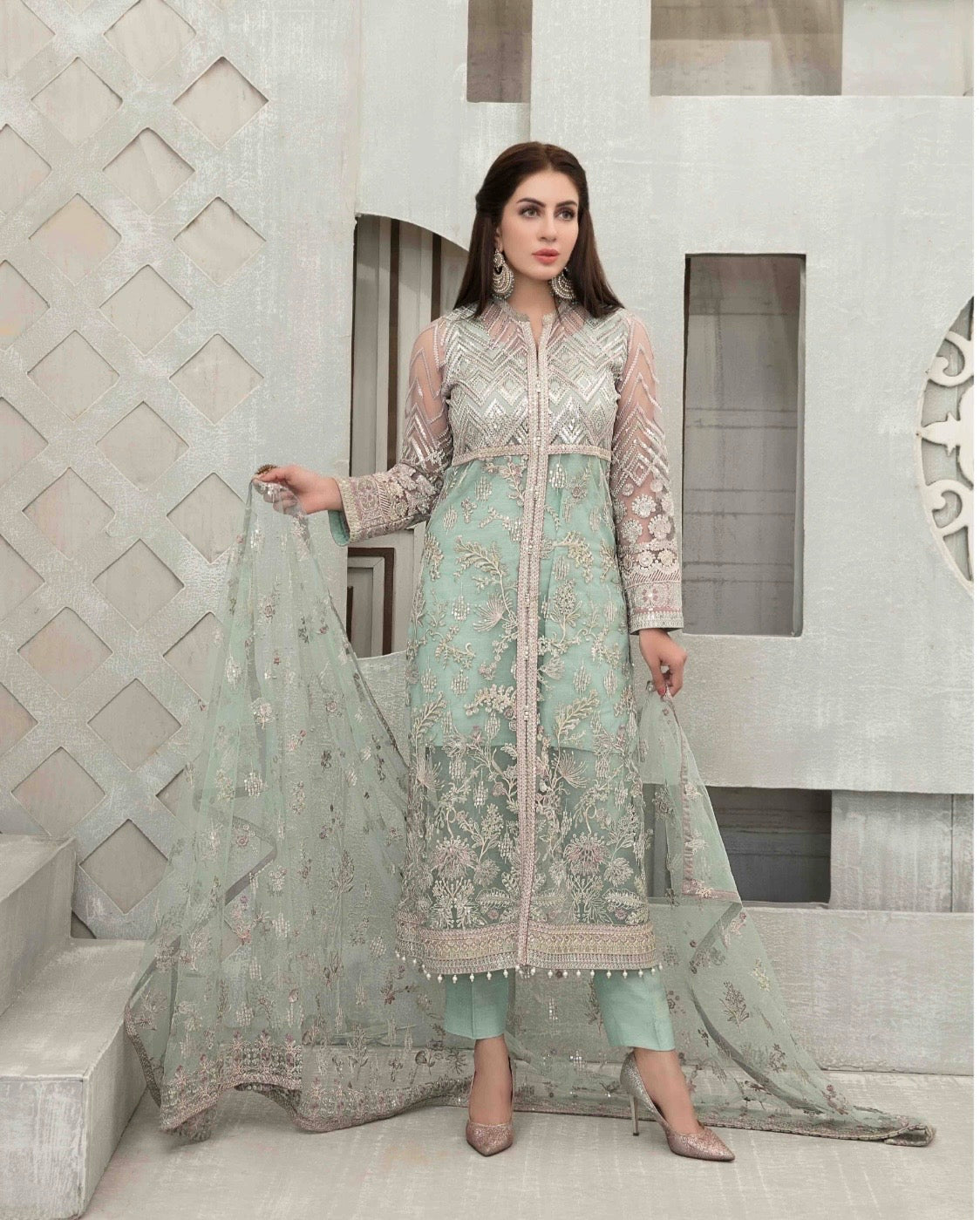 NOOR TAWAKKAL PARTY WEAR STITCHED