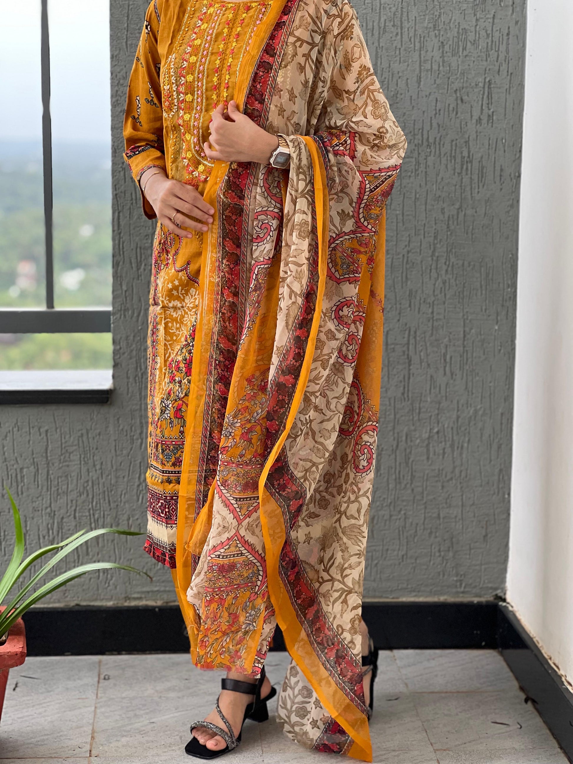 Cotton Stitched 3PC Suit