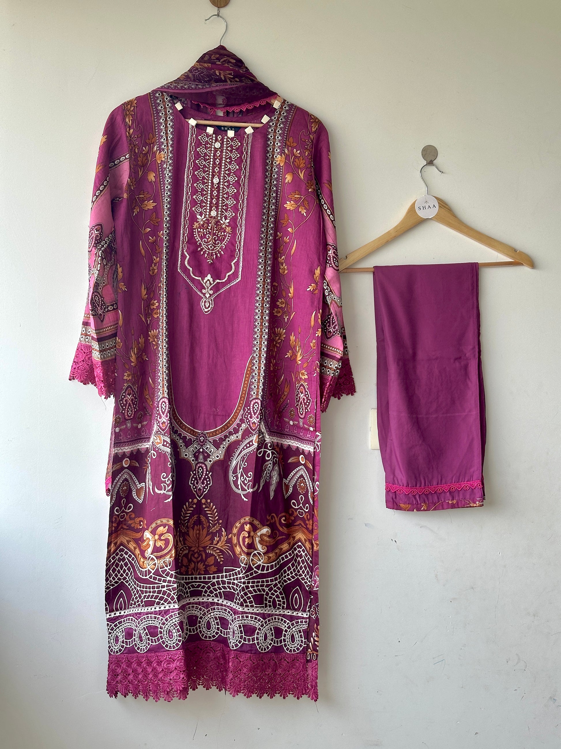 COTTON STITCHED 3 PC SUIT
