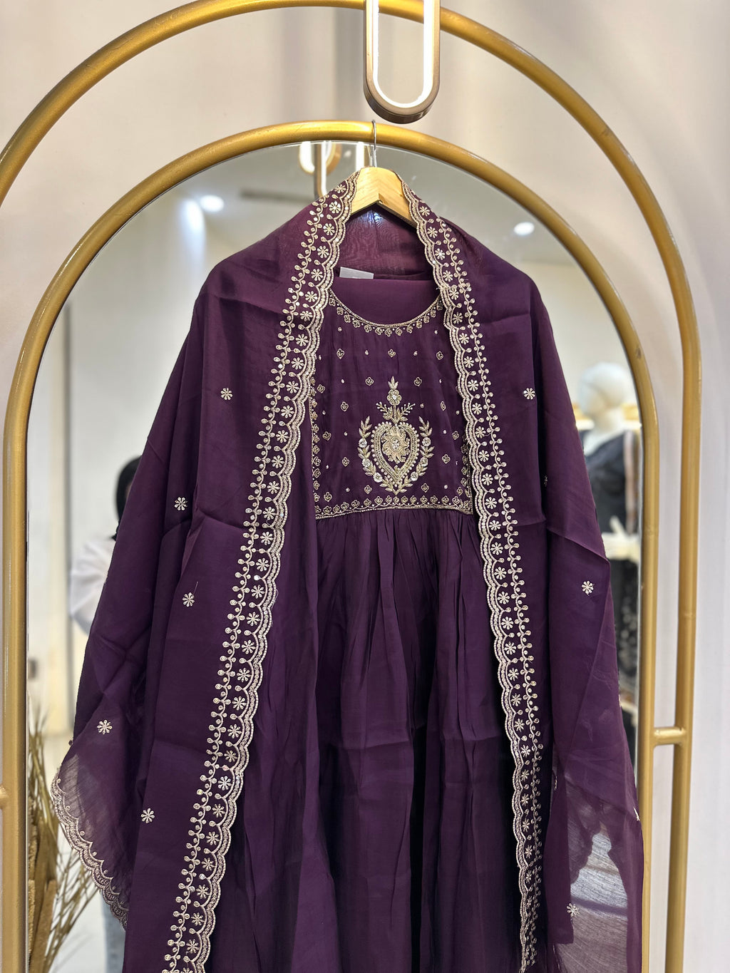 Crepe Silk Stitched Suit