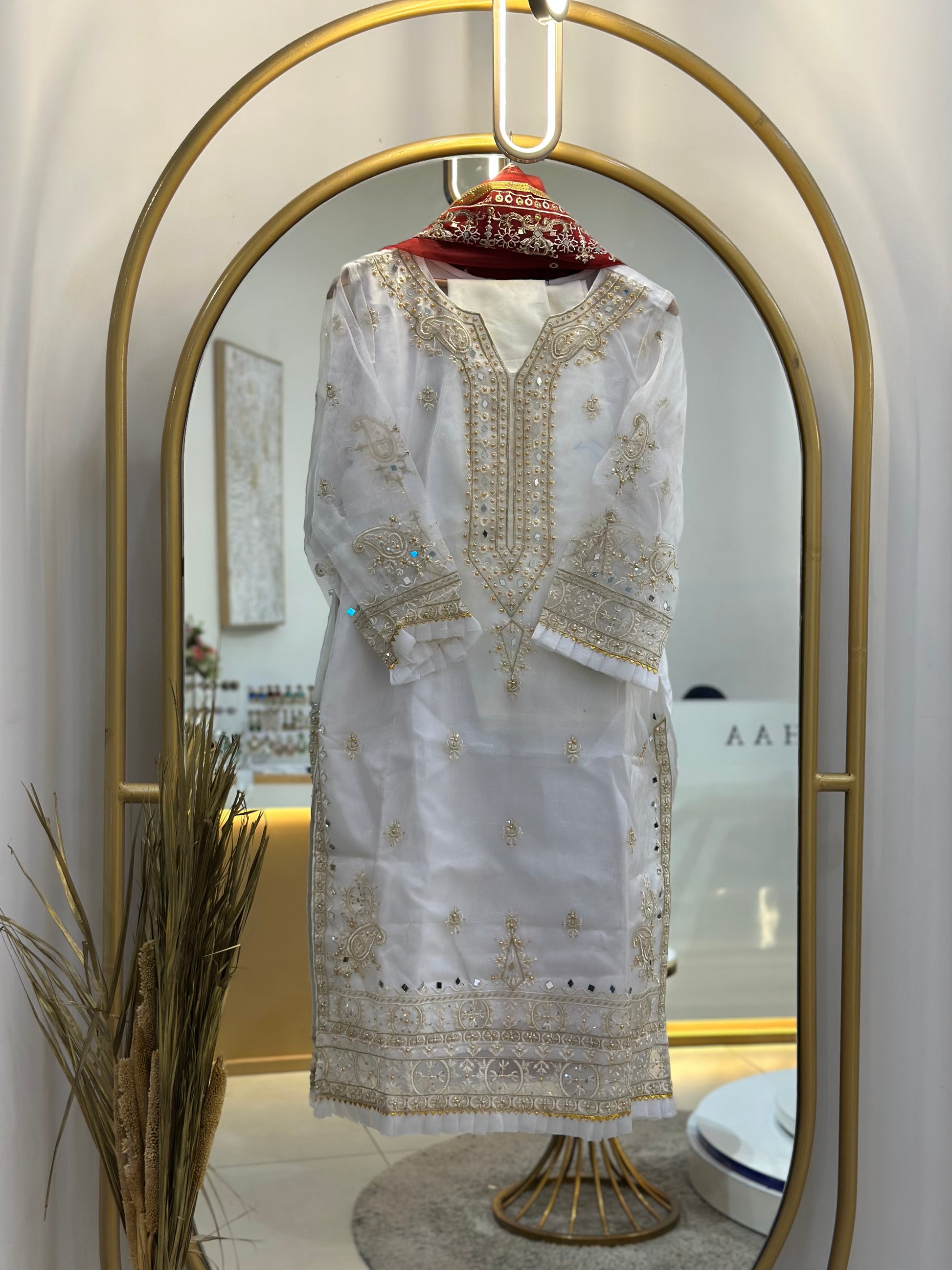 Organza  Partywear Stitched