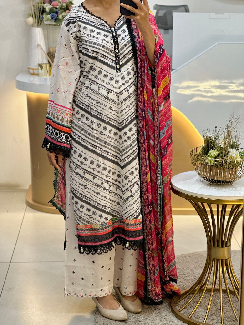 Stitched Lawn suit