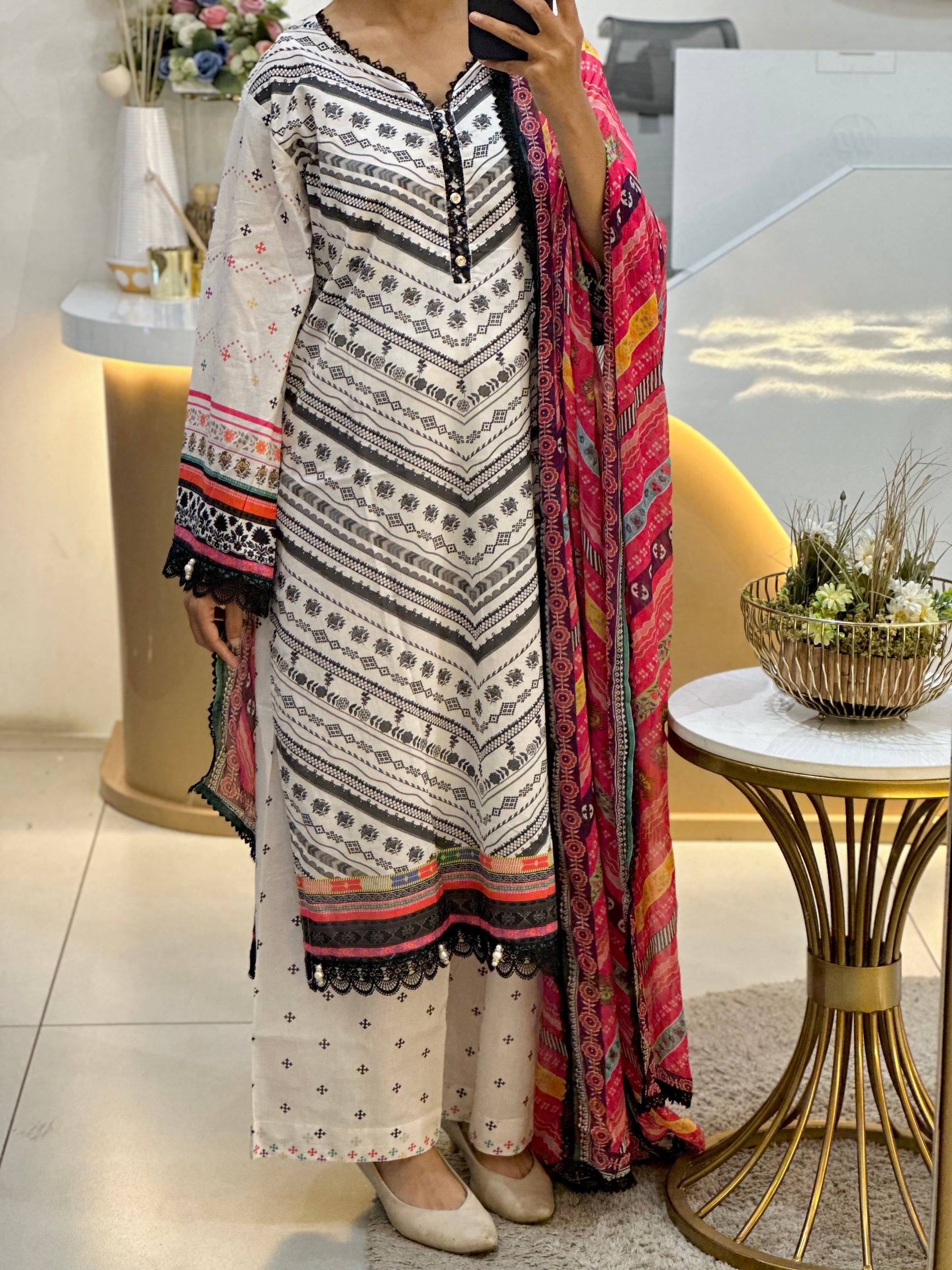 Stitched Lawn suit