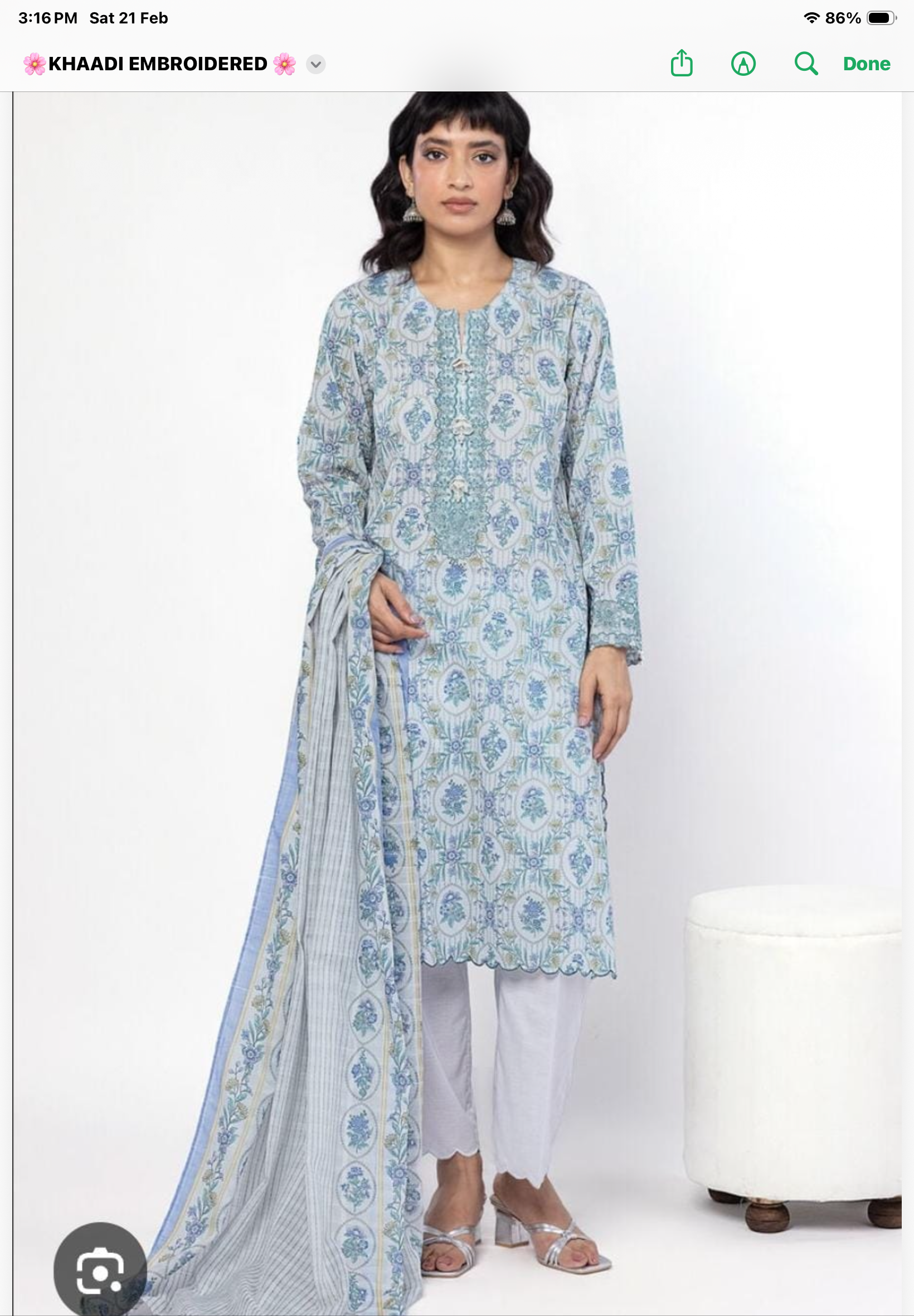 KHAADI EMBROIDERED UNSTITCHED