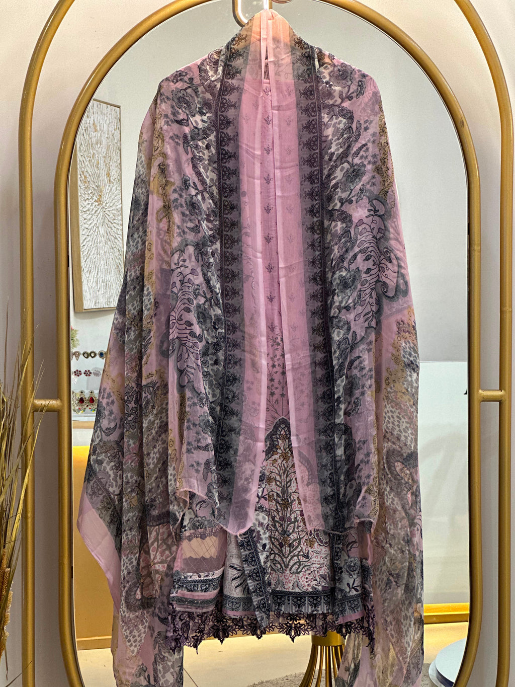 Cotton Embroidered Stitched Suit