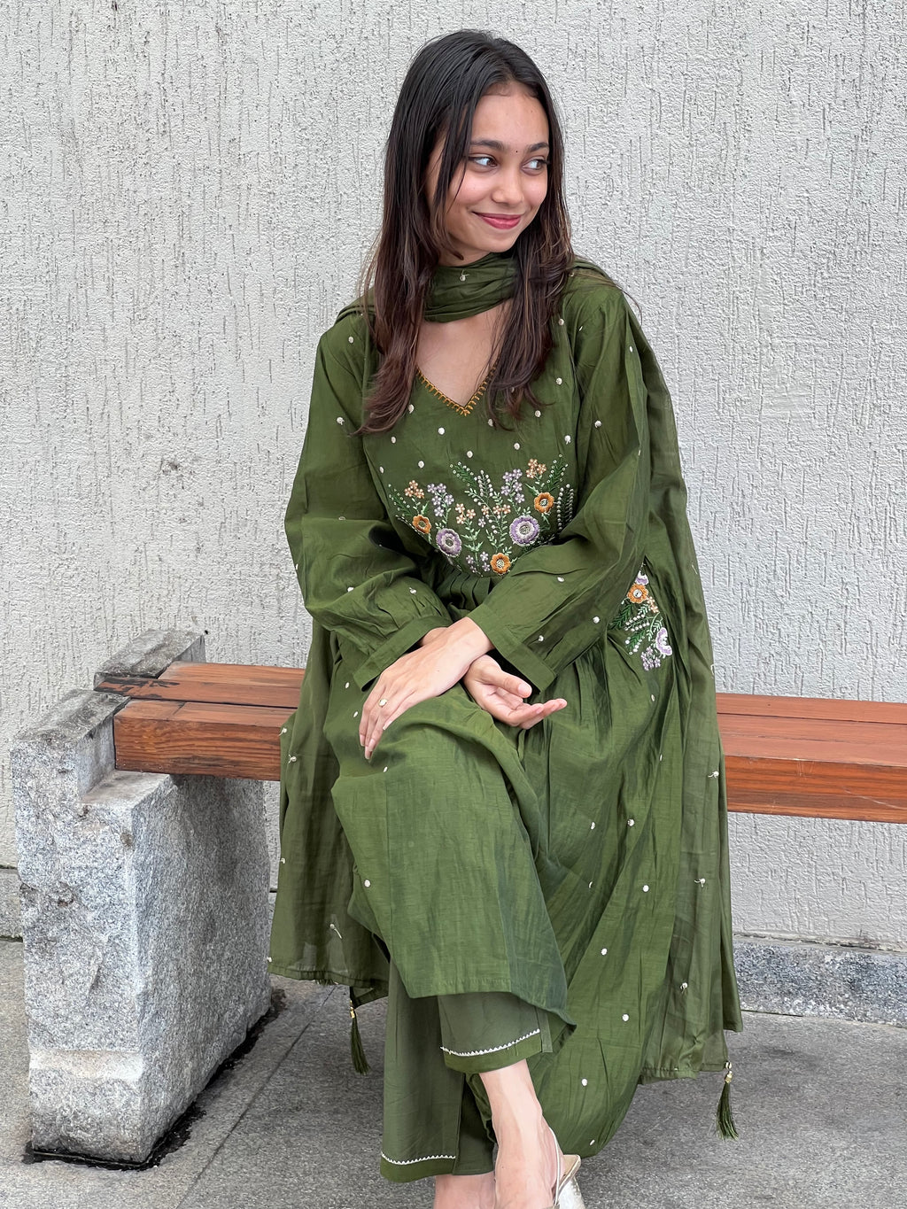MAL CHANDERI STITCHED SUIT