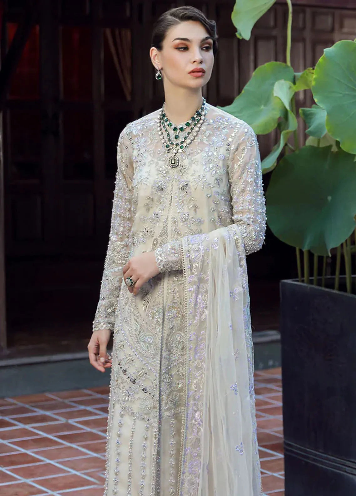 Ermina By Ezra Embroidered Net Suit Unstitched 4 Piece