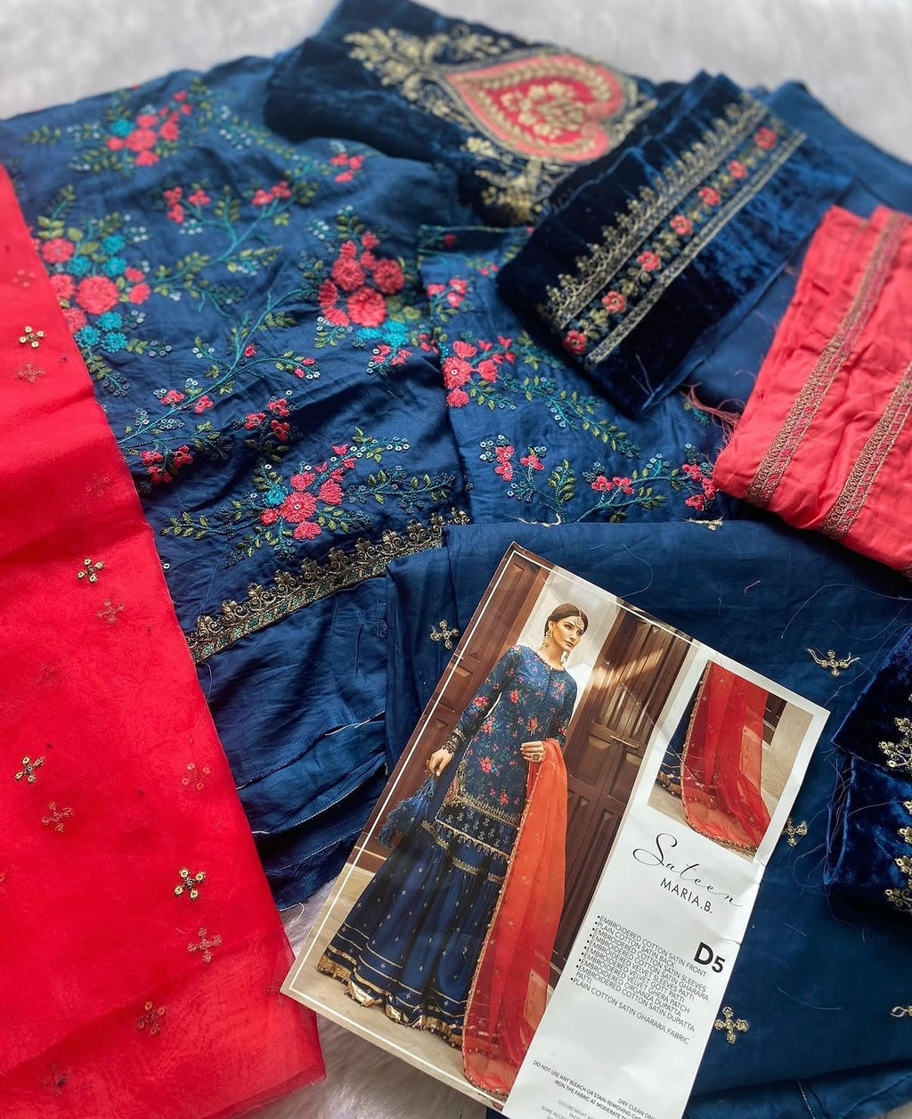 Maria B Sateen Luxury Unstitched