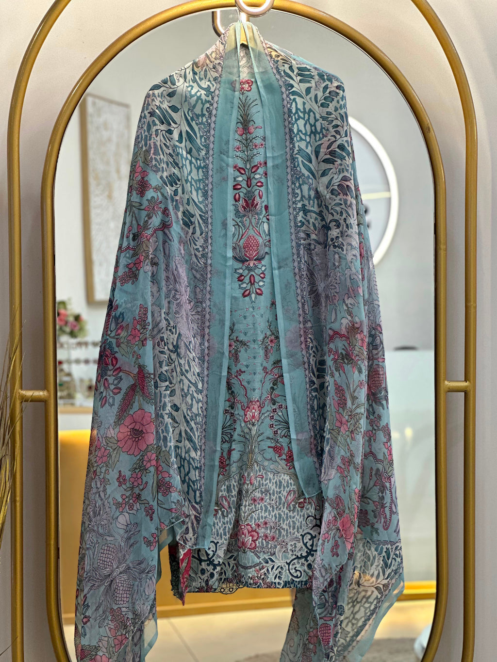 Cotton Embroidered Stitched Suit