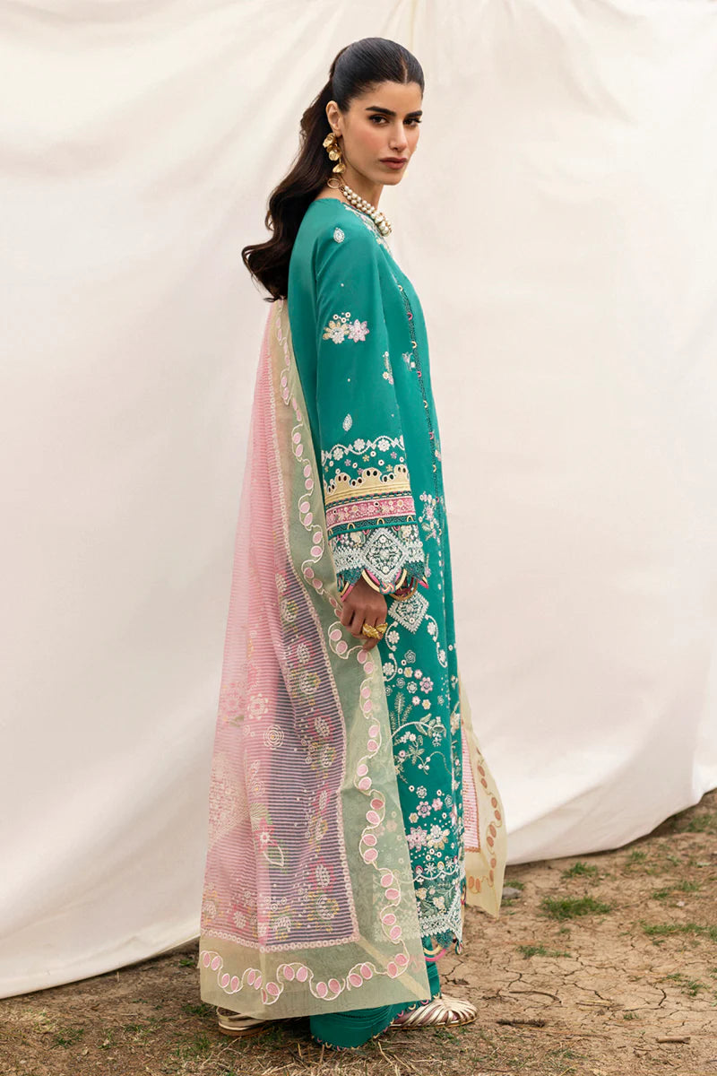Qalamkar Qlinekari Lawn- Unstitched