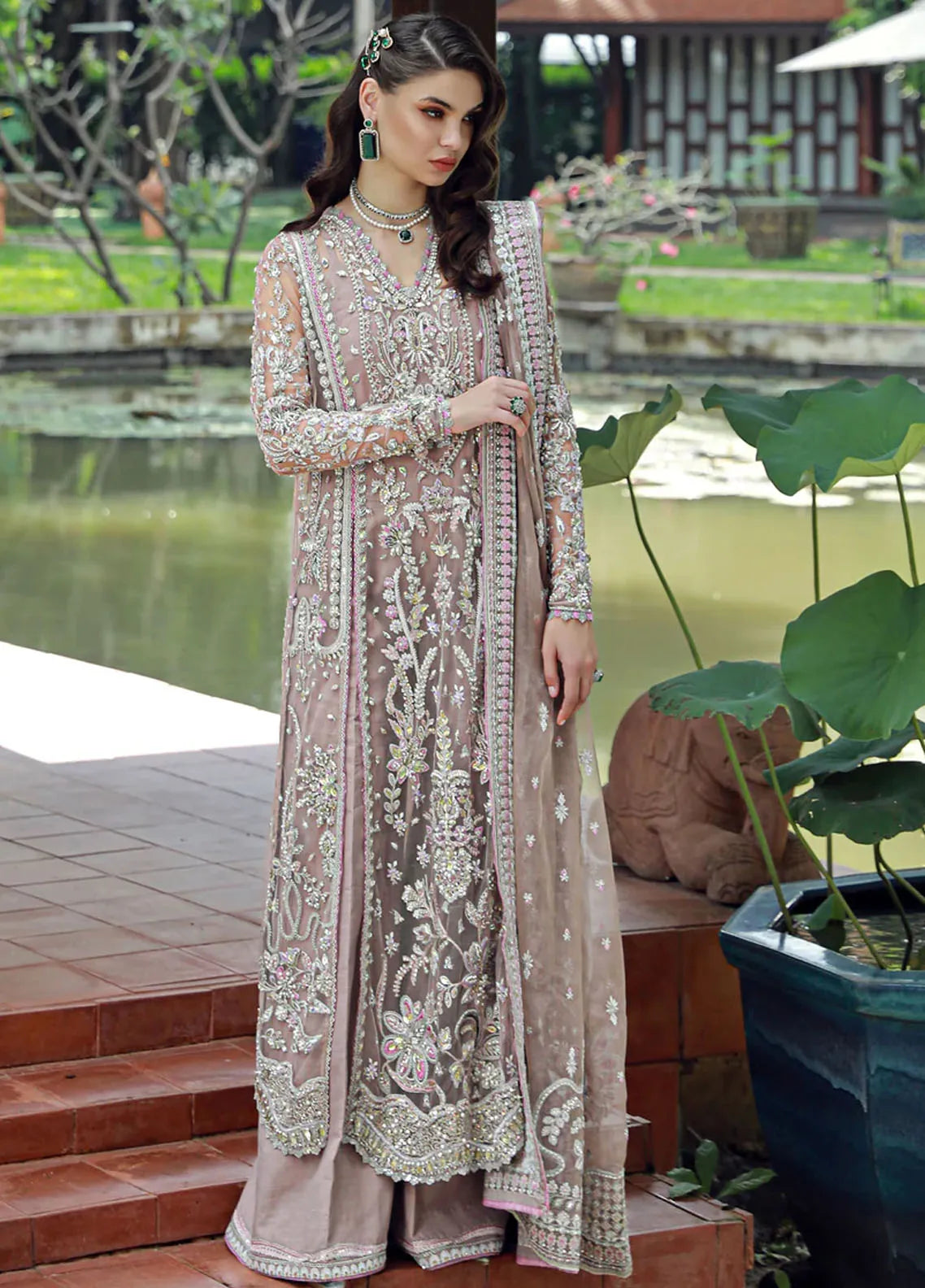 Ermina By Ezra Embroidered Net Suit Unstitched 4 piece