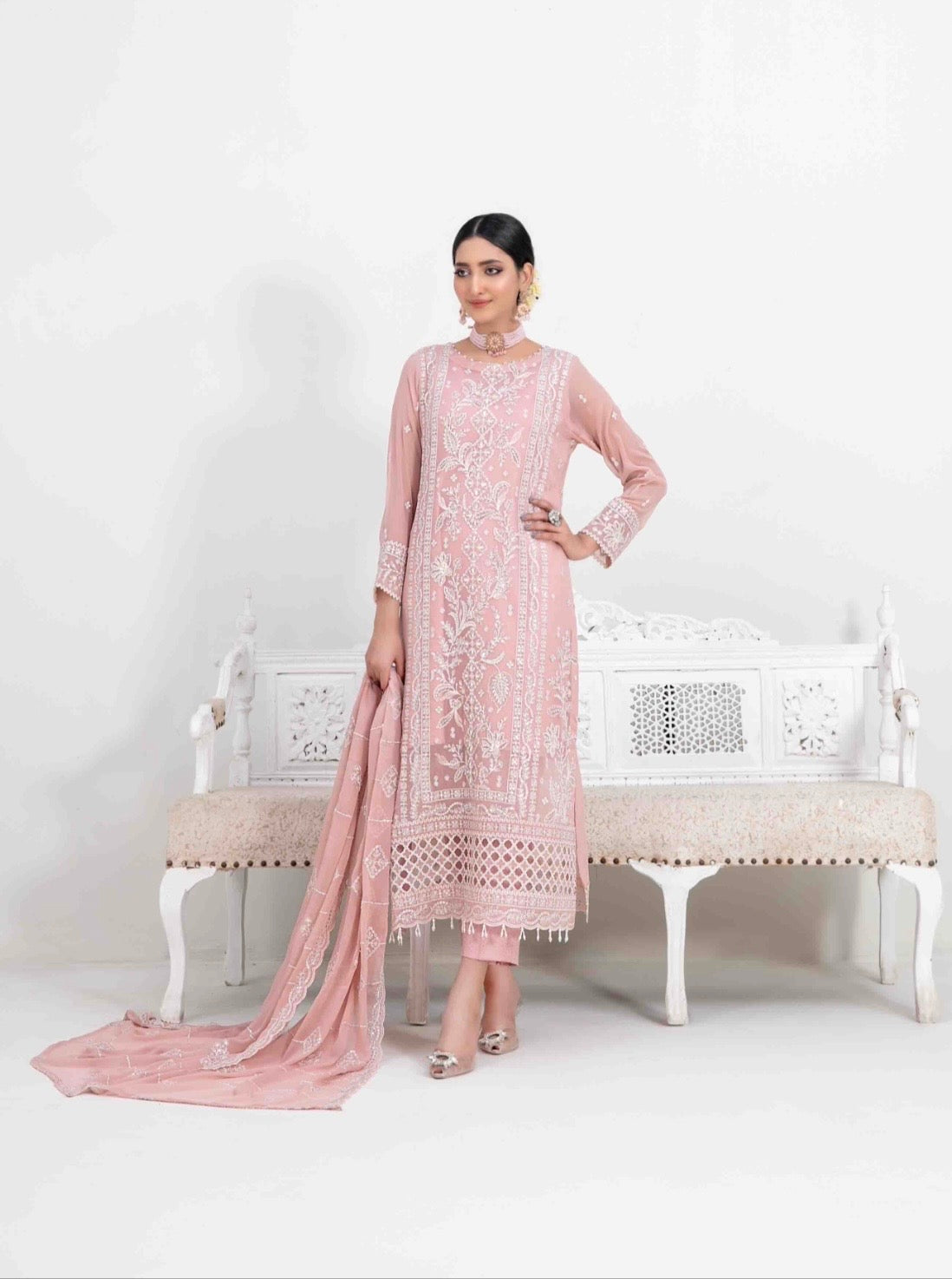 Rashieka Stitched party wear|pink