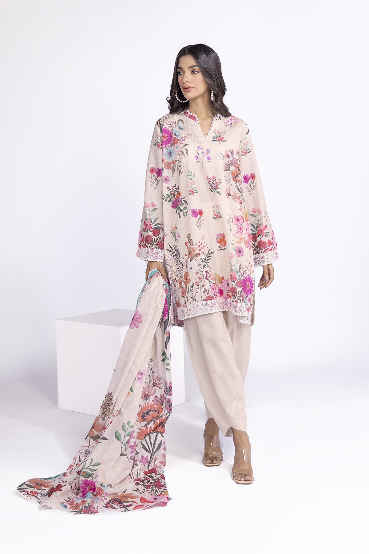 KHAADI EMBROIDERED UNSTITCHED