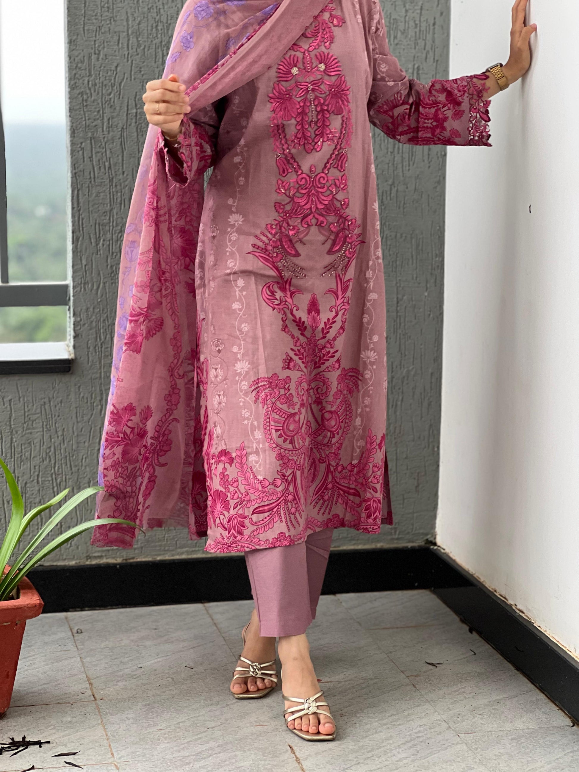 Cotton Stitched 3 PC Suit