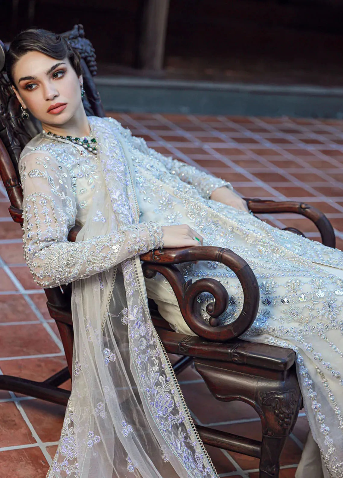 Ermina By Ezra Embroidered Net Suit Unstitched 4 Piece