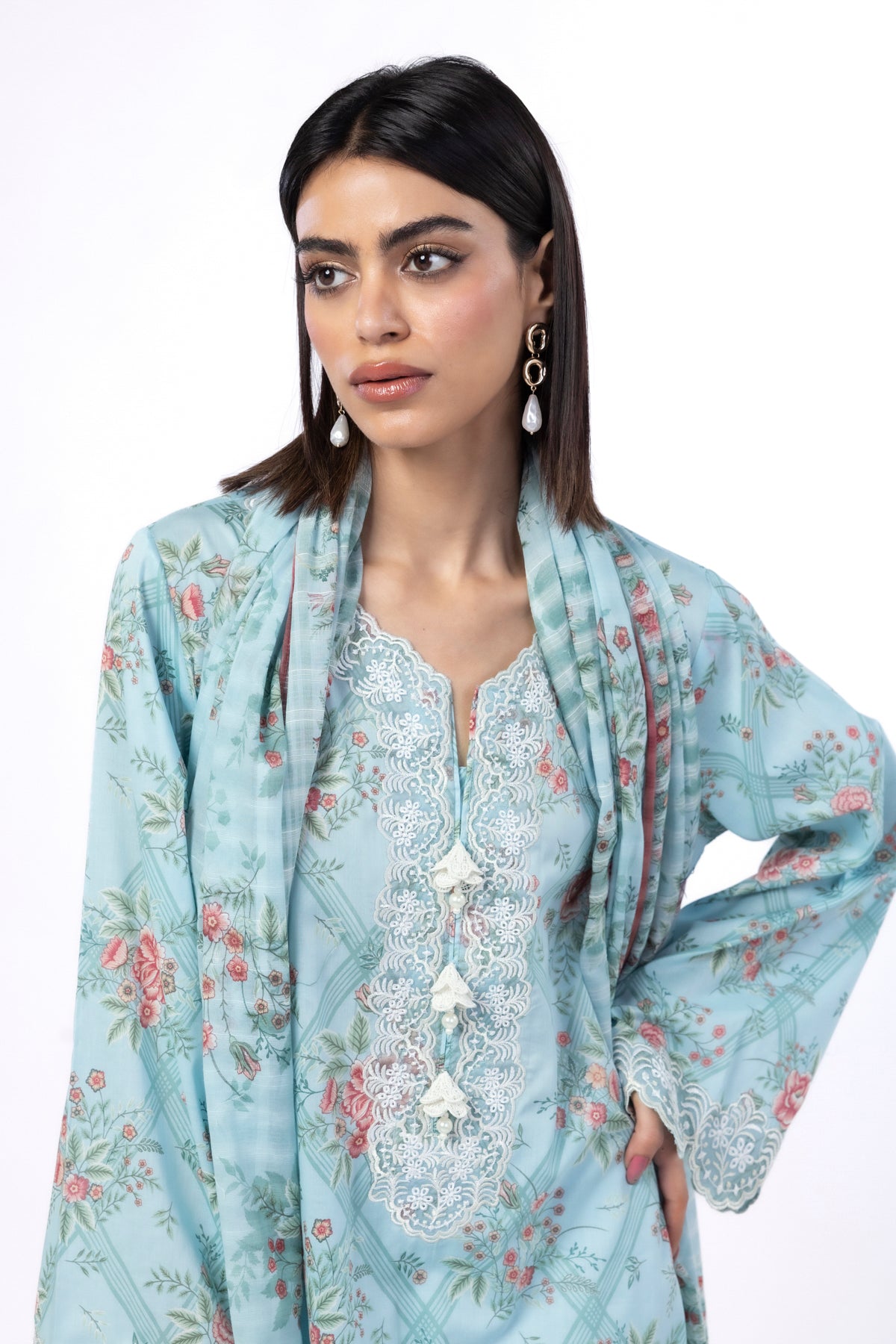 KHAADI EMBROIDERED UNSTITCHED