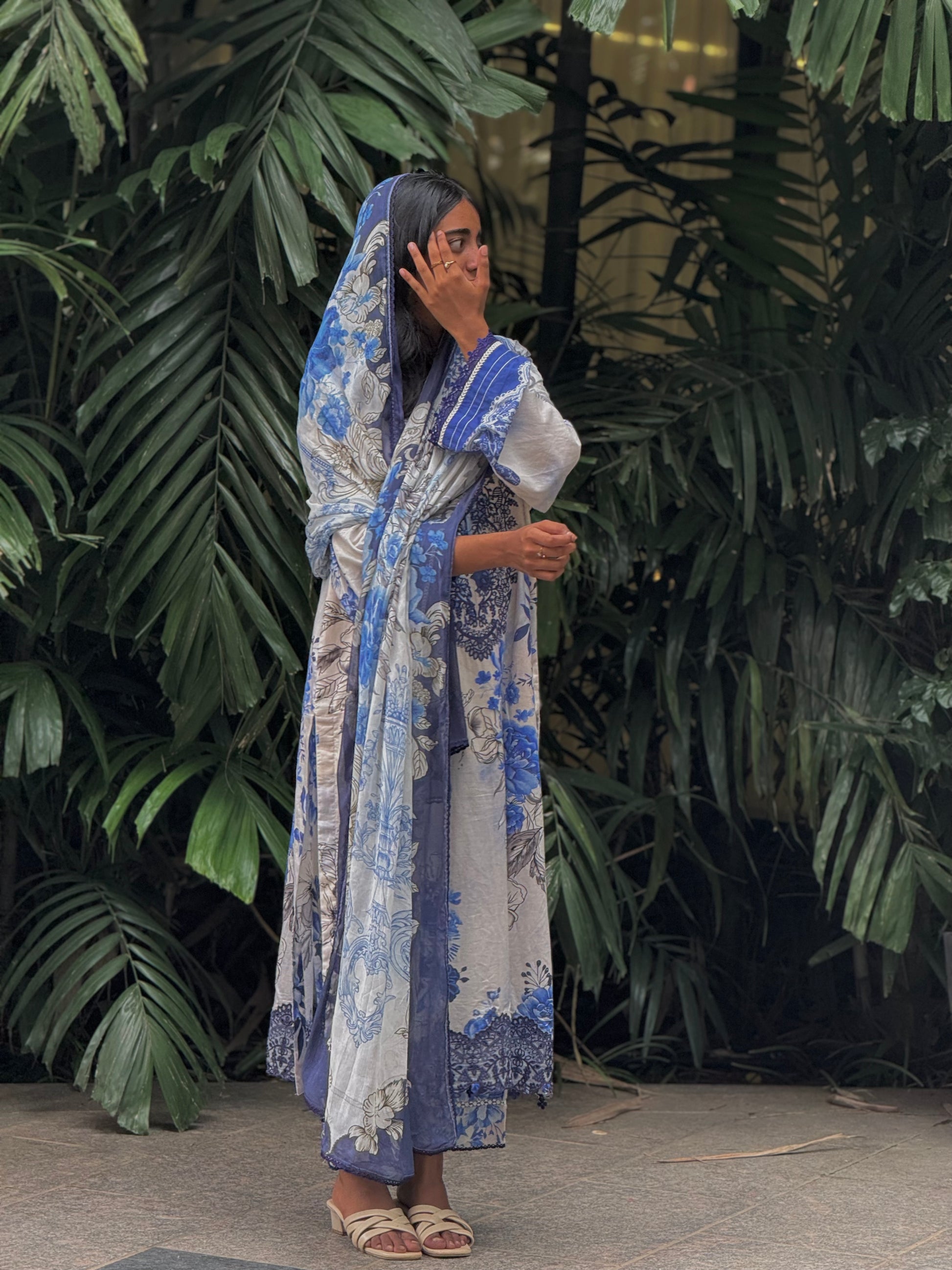 JADE FLORA STITCHED LAWN