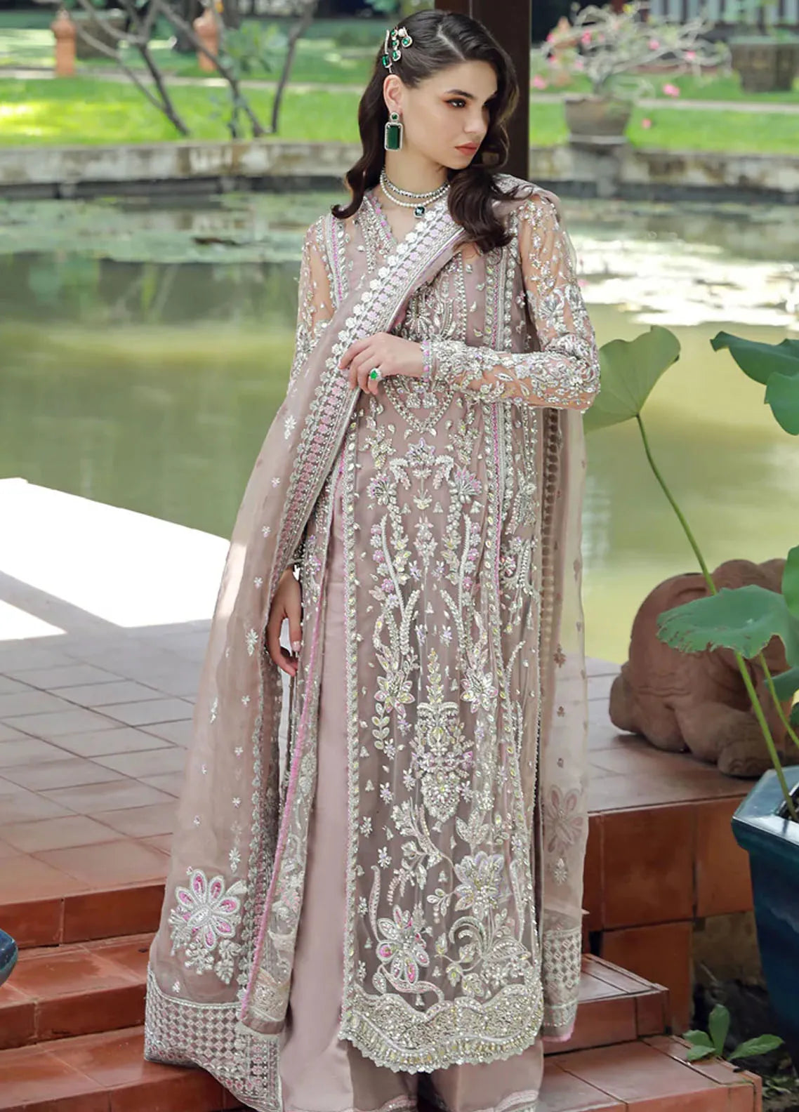 Ermina By Ezra Embroidered Net Suit Unstitched 4 piece