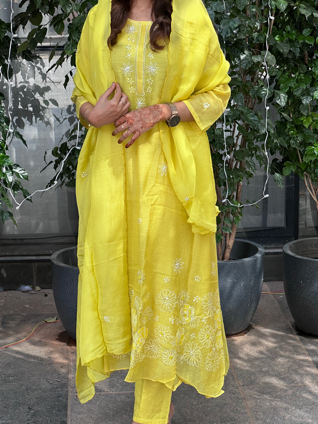 MAL CHANDERI STITCHED SUIT