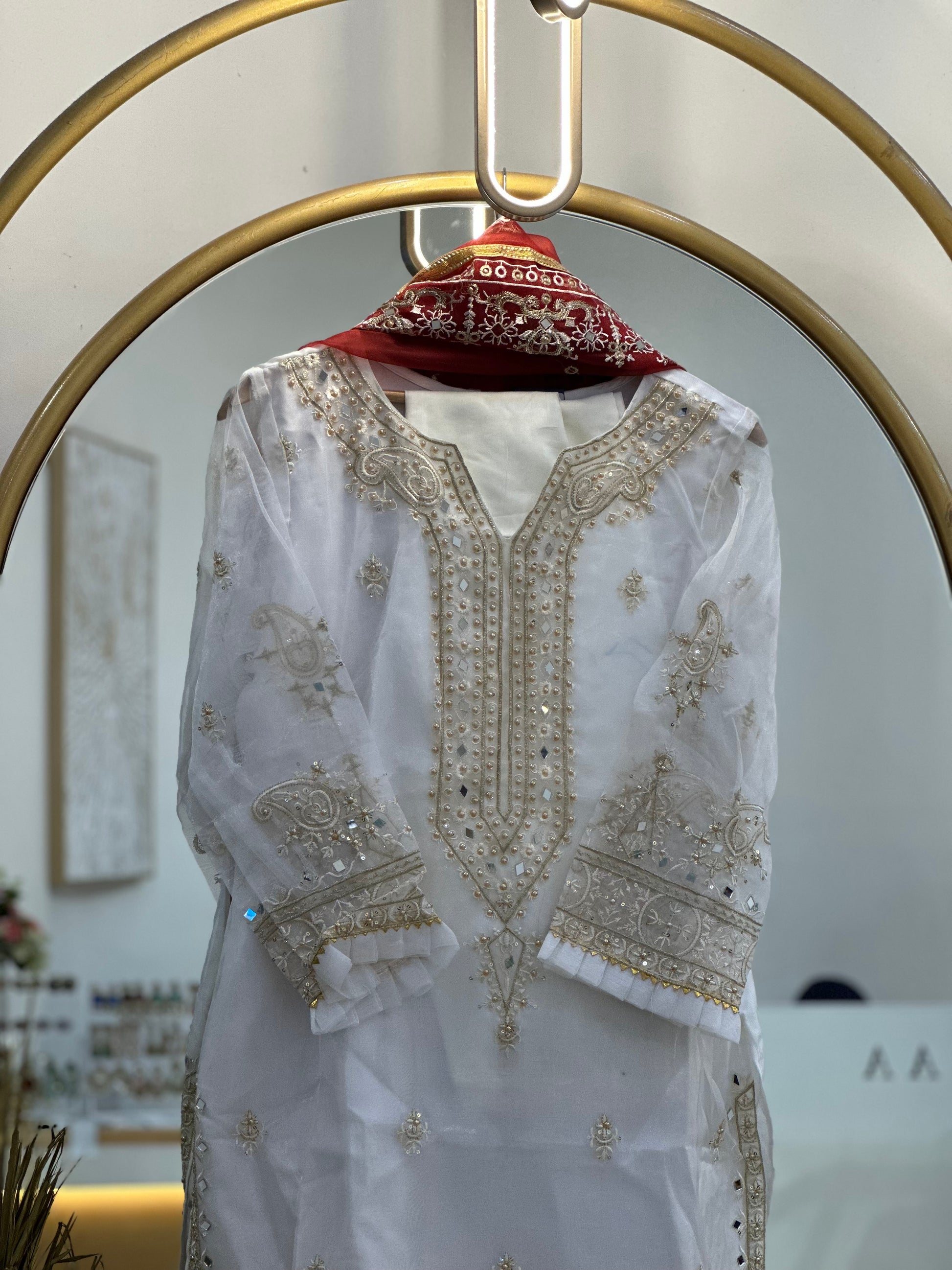 Organza  Partywear Stitched