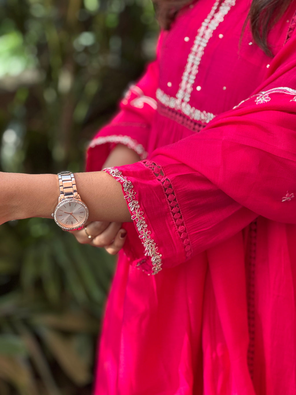 MAL CHANDERI STITCHED SUIT