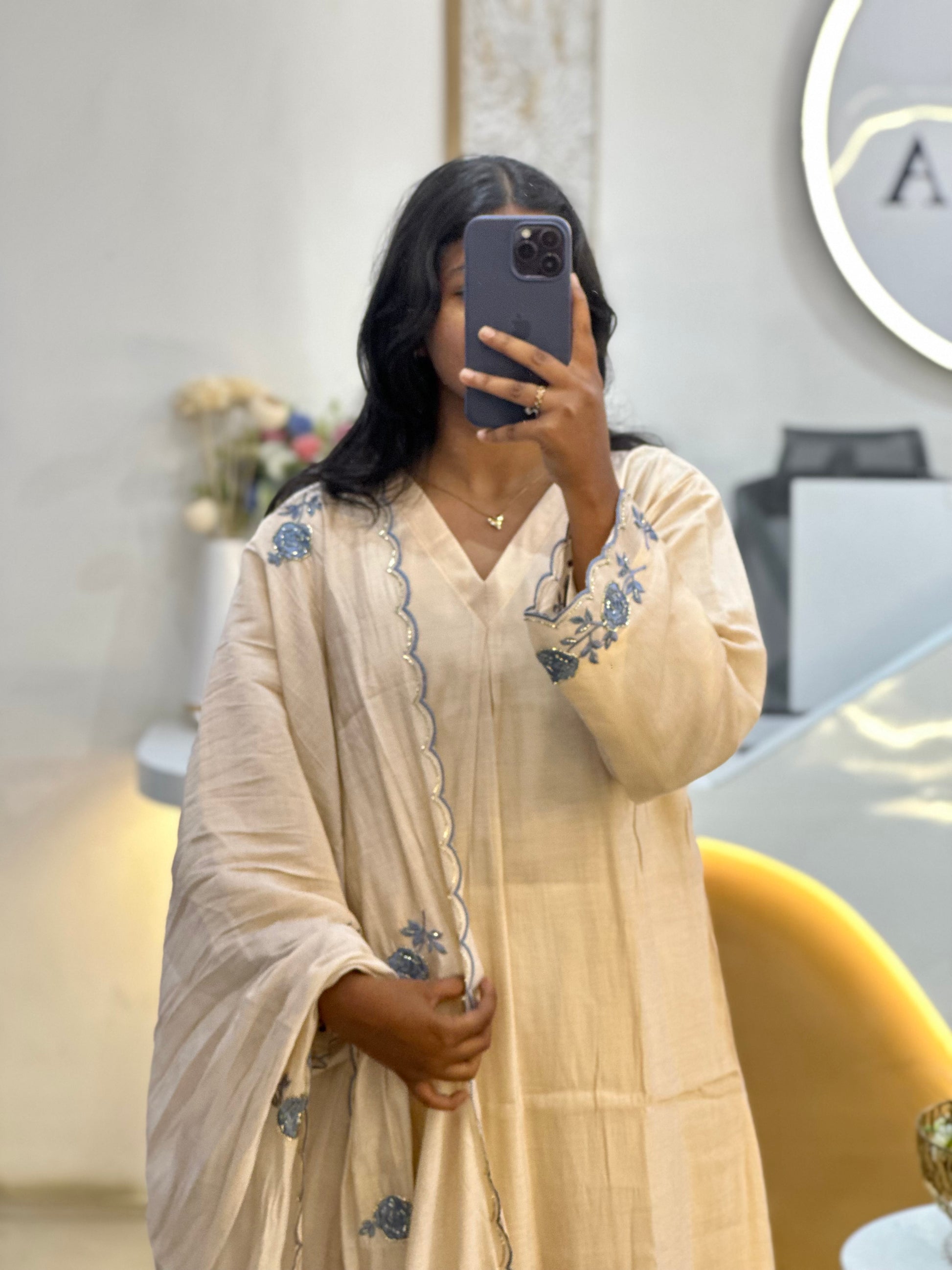 Mal Chanderi Stitched Suit