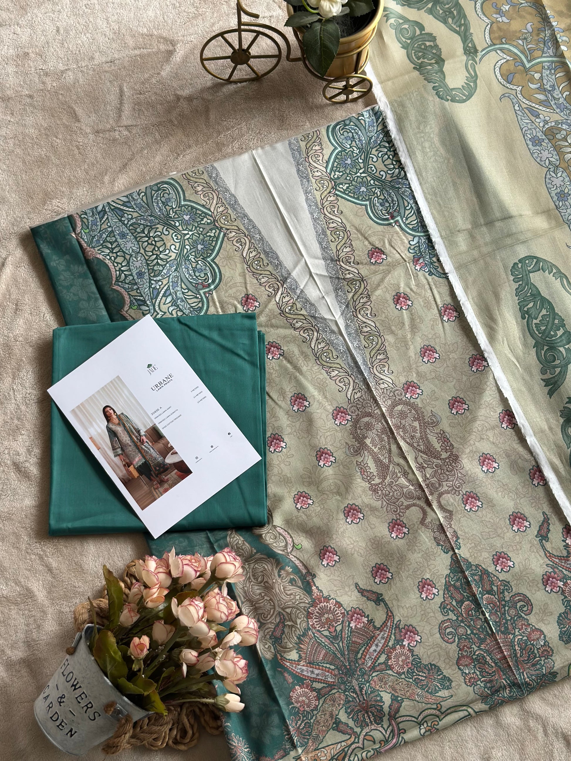 Jade Urbane Lawn Print Unstitched