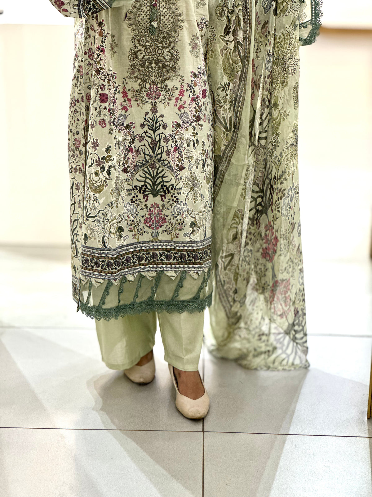 Cotton Embroidered Stitched Suit