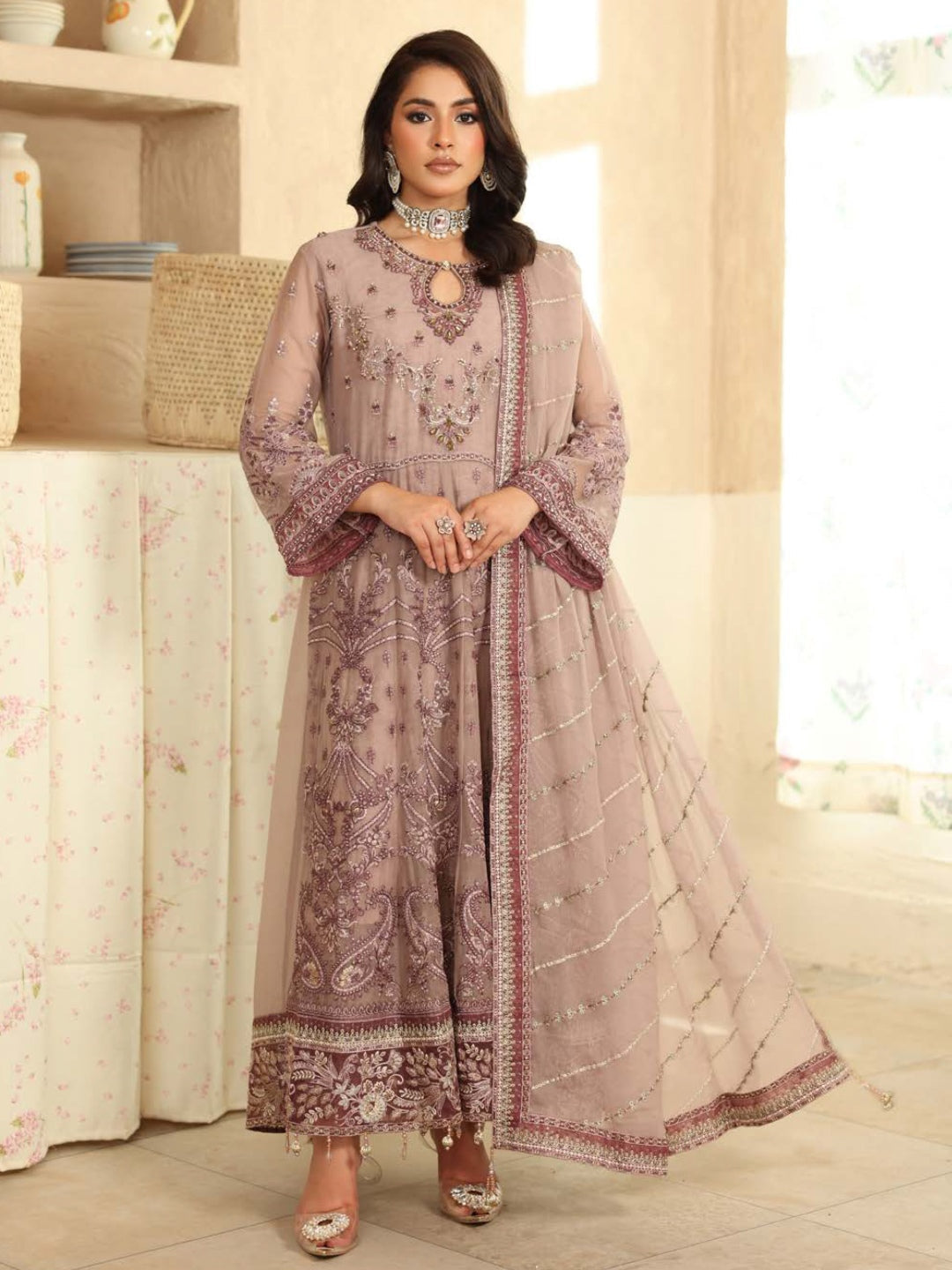 Luxury Chiffon Semistitched Suit
