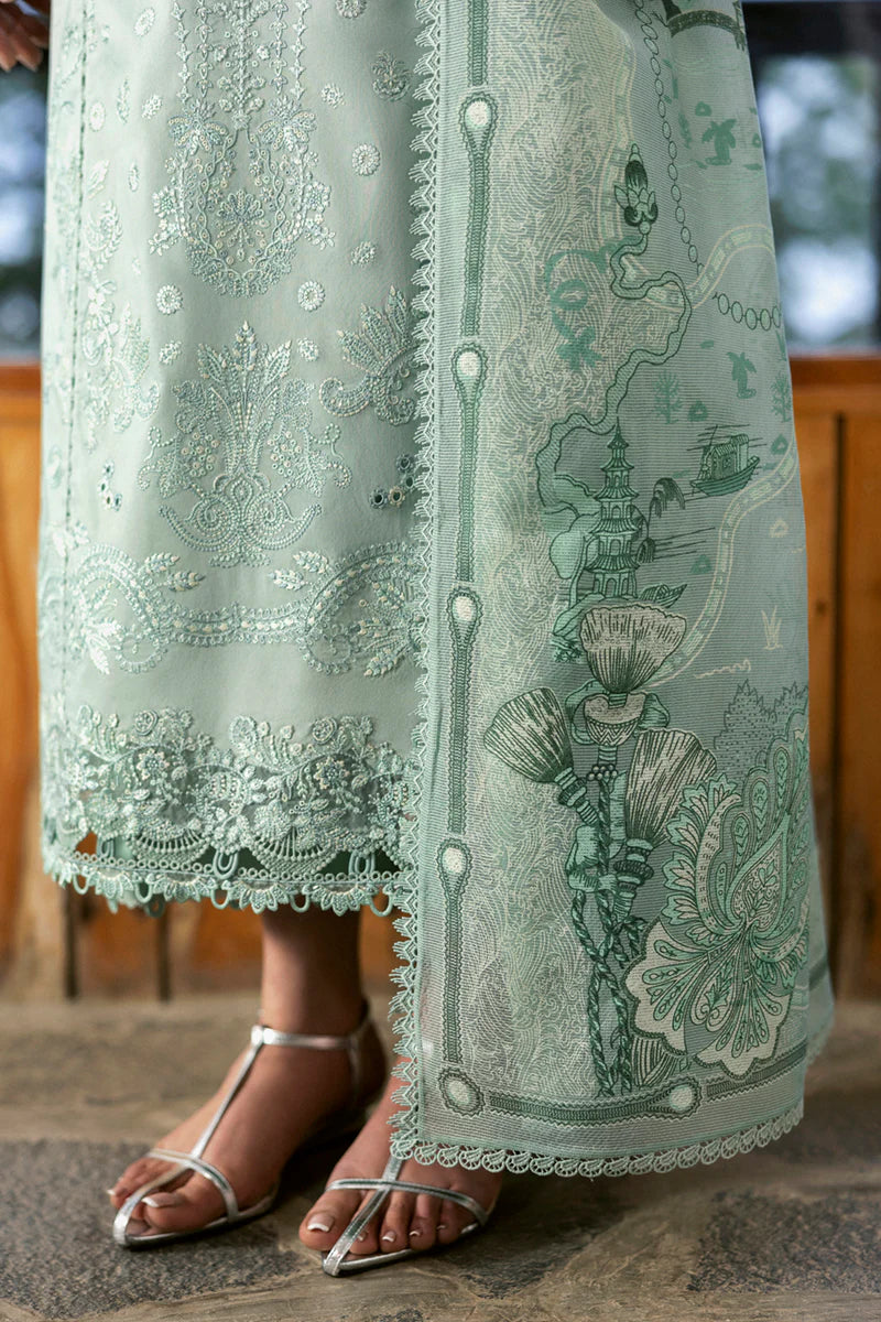 Qalamkar Qlinekari Lawn- Unstitched