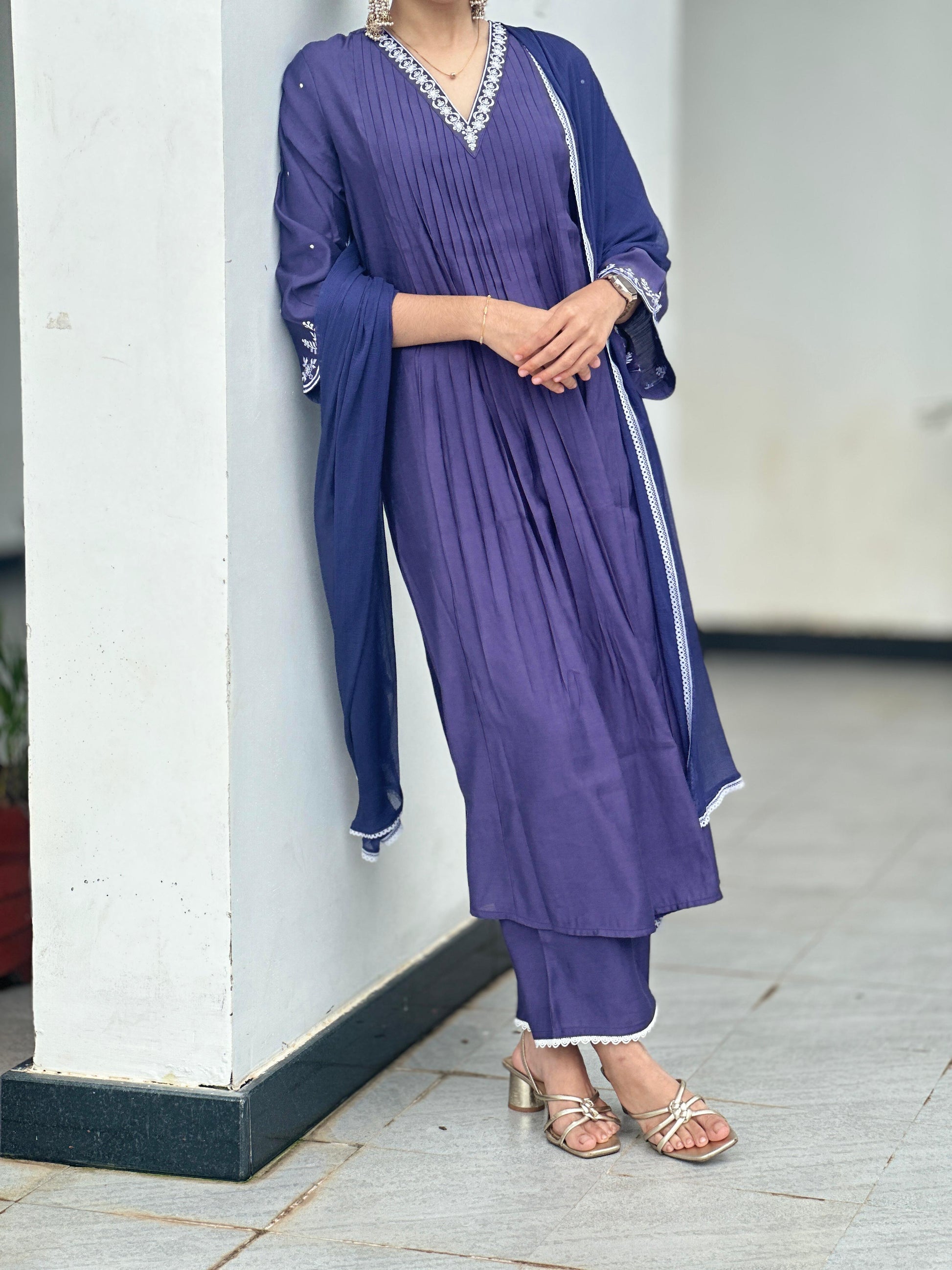 Mal Cotton Stitched 3PC Suit