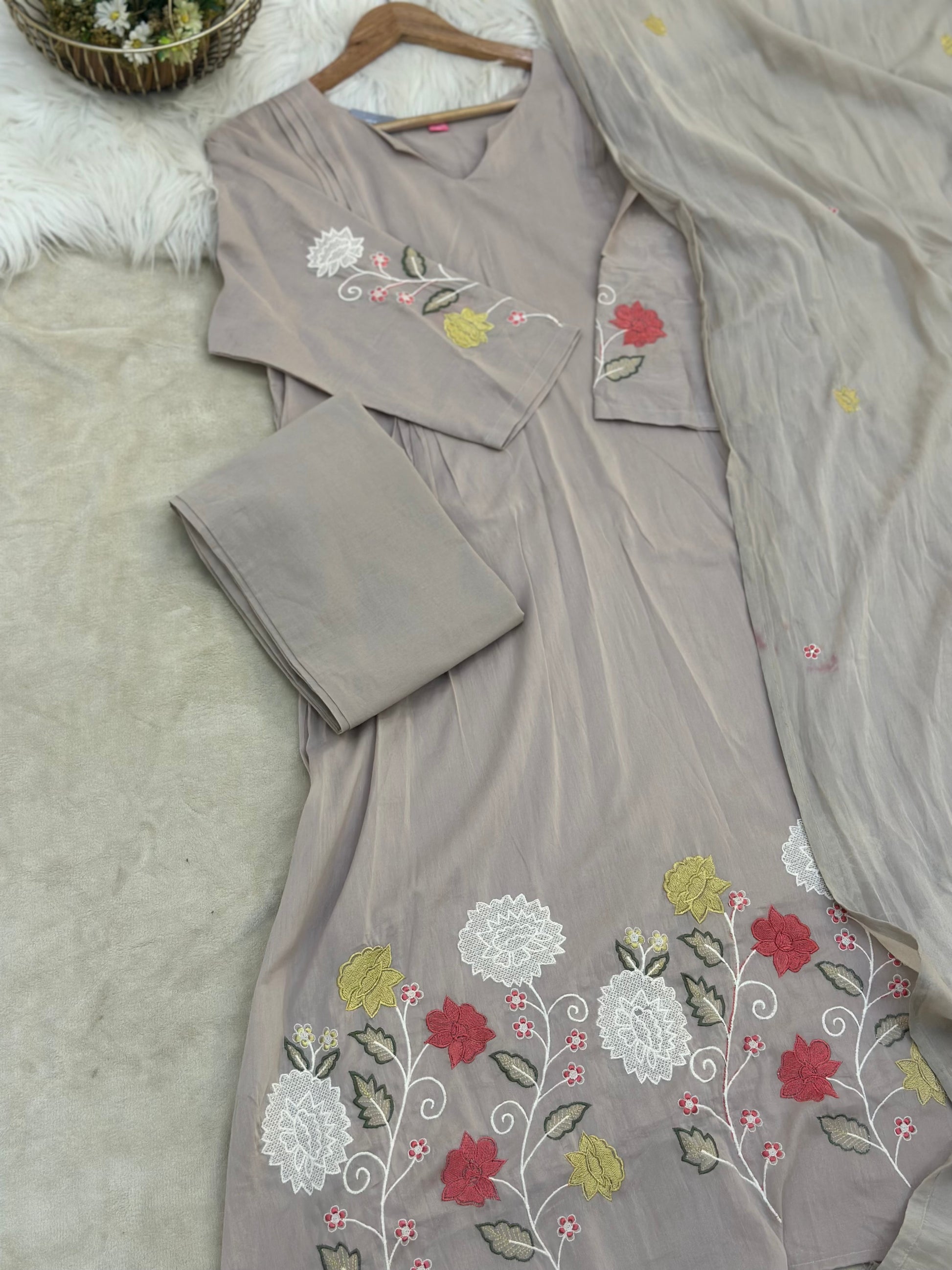 Cotton Blend Stitched Suit