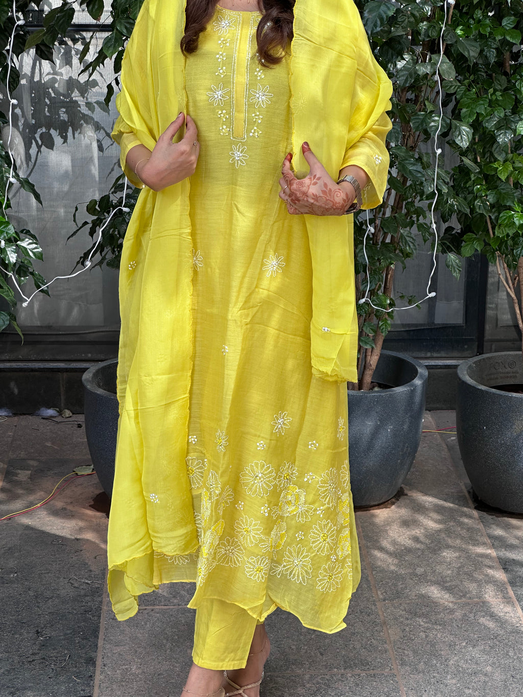 MAL CHANDERI STITCHED SUIT