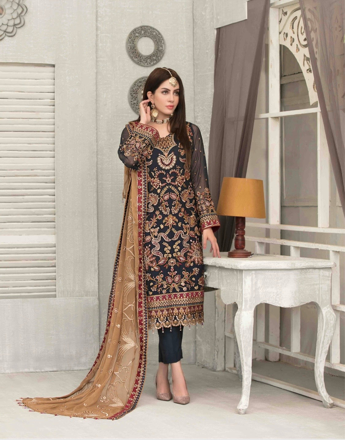 NOOR TAWAKKAL PARTY WEAR STITCHED