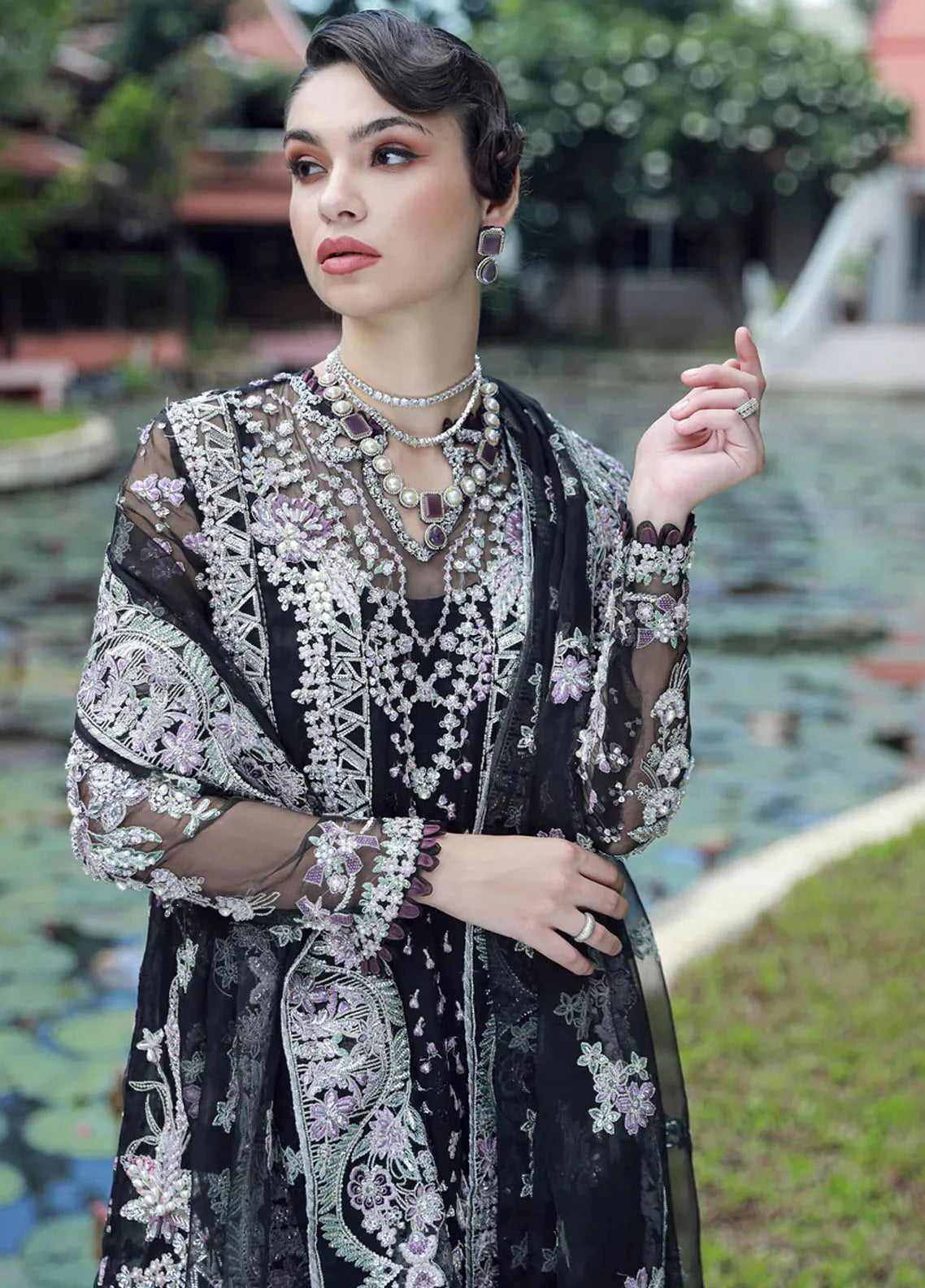 Ermina By Ezra Embroidered Net Suit Unstitched 4 Piece