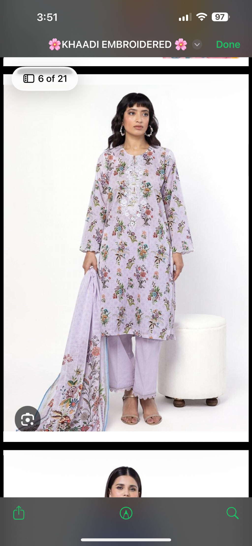 KHAADI EMBROIDERED UNSTITCHED