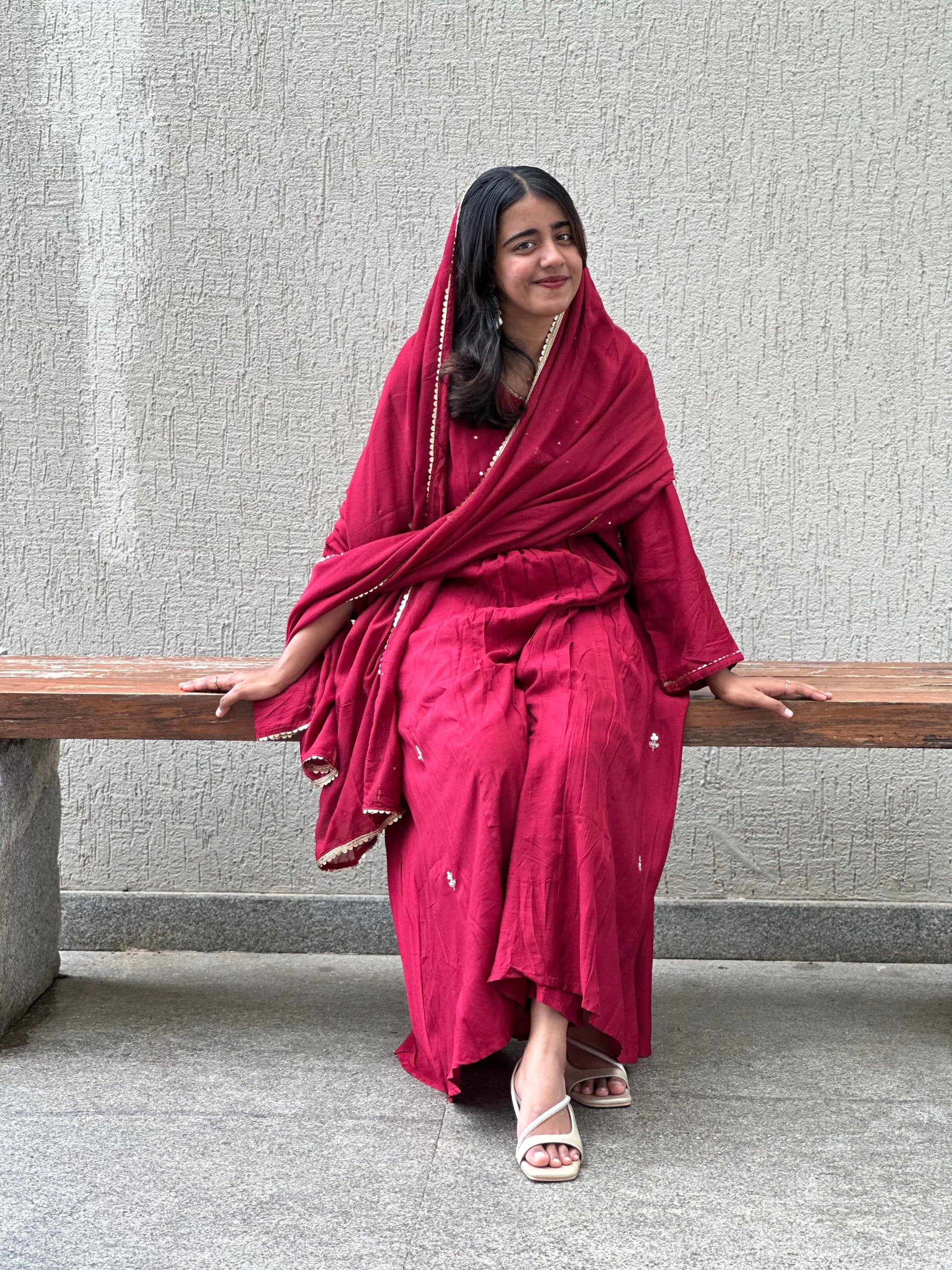MAL CHANDERI STITCHED 3 PC