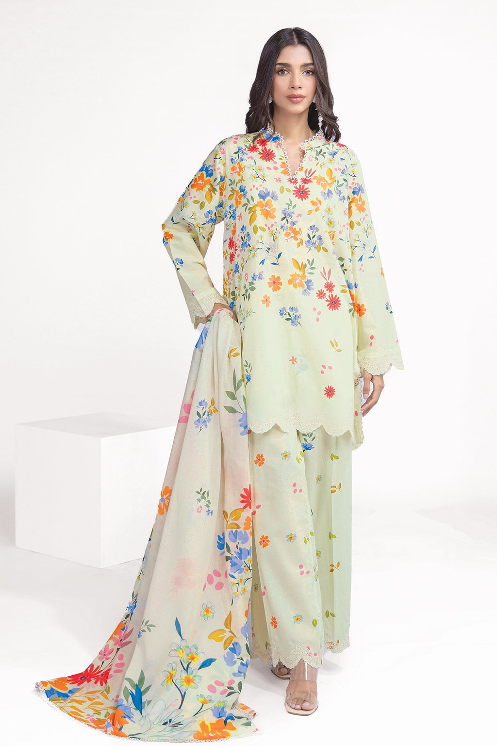 KHAADI EMBROIDERED UNSTITCHED