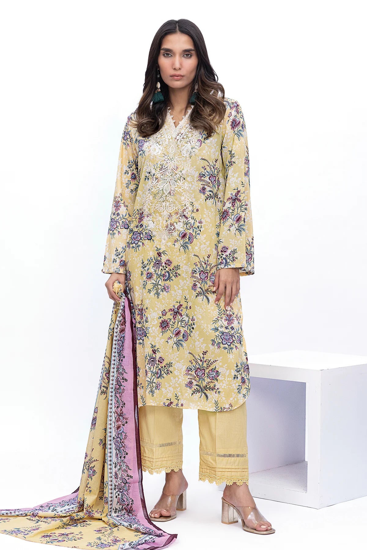 KHAADI EMBROIDERED UNSTITCHED