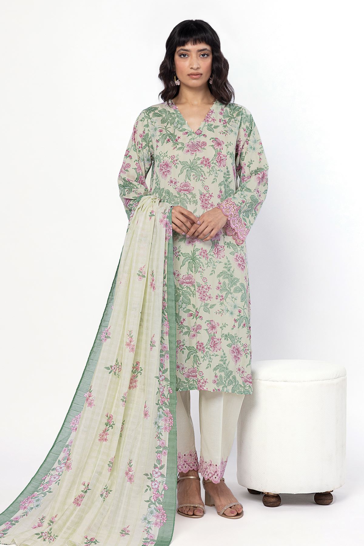 KHAADI EMBROIDERED UNSTITCHED