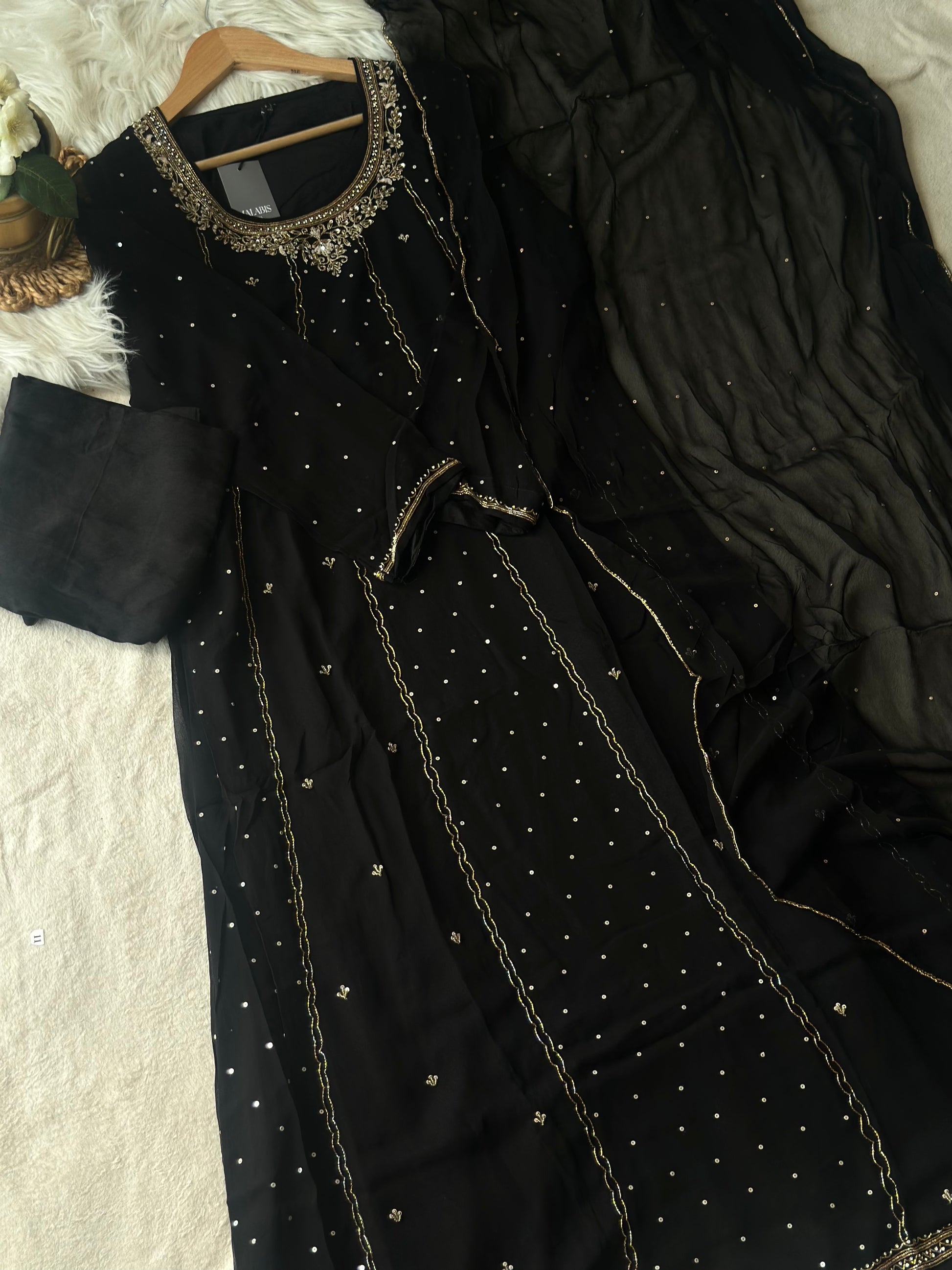 Black  Anarkali Suit