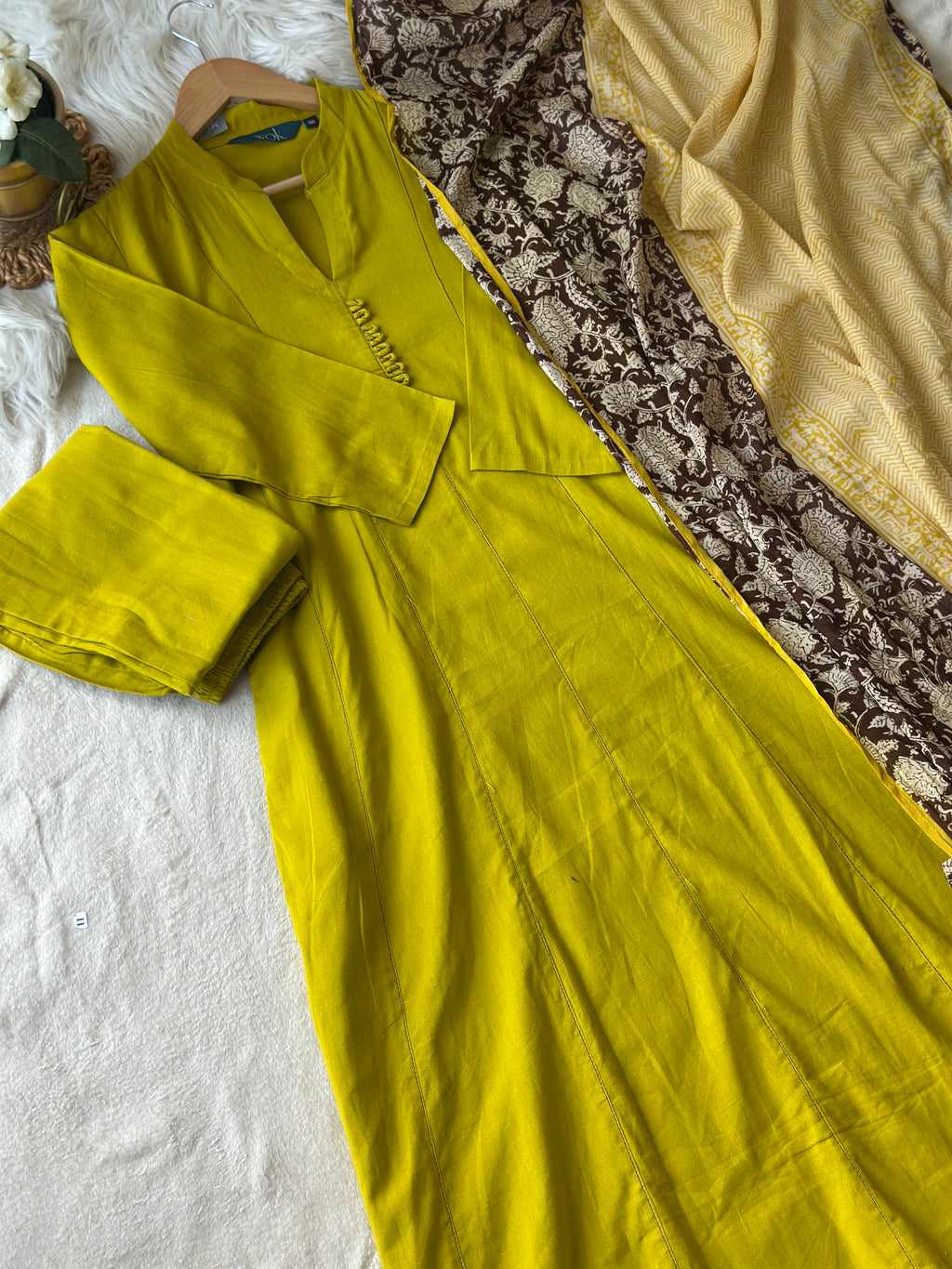 Lime Green Anarkali Suit
