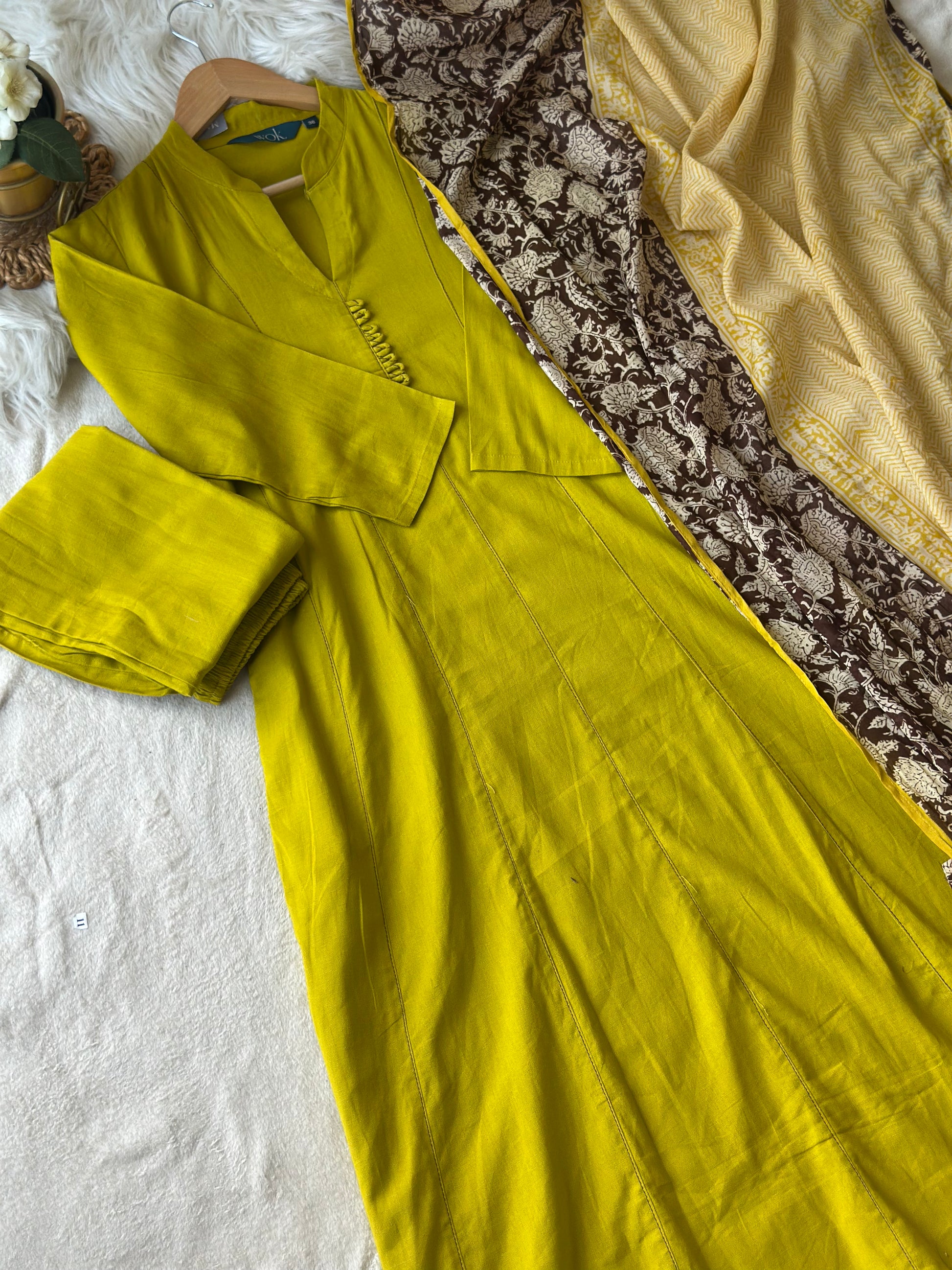 Lime Green Anarkali Suit
