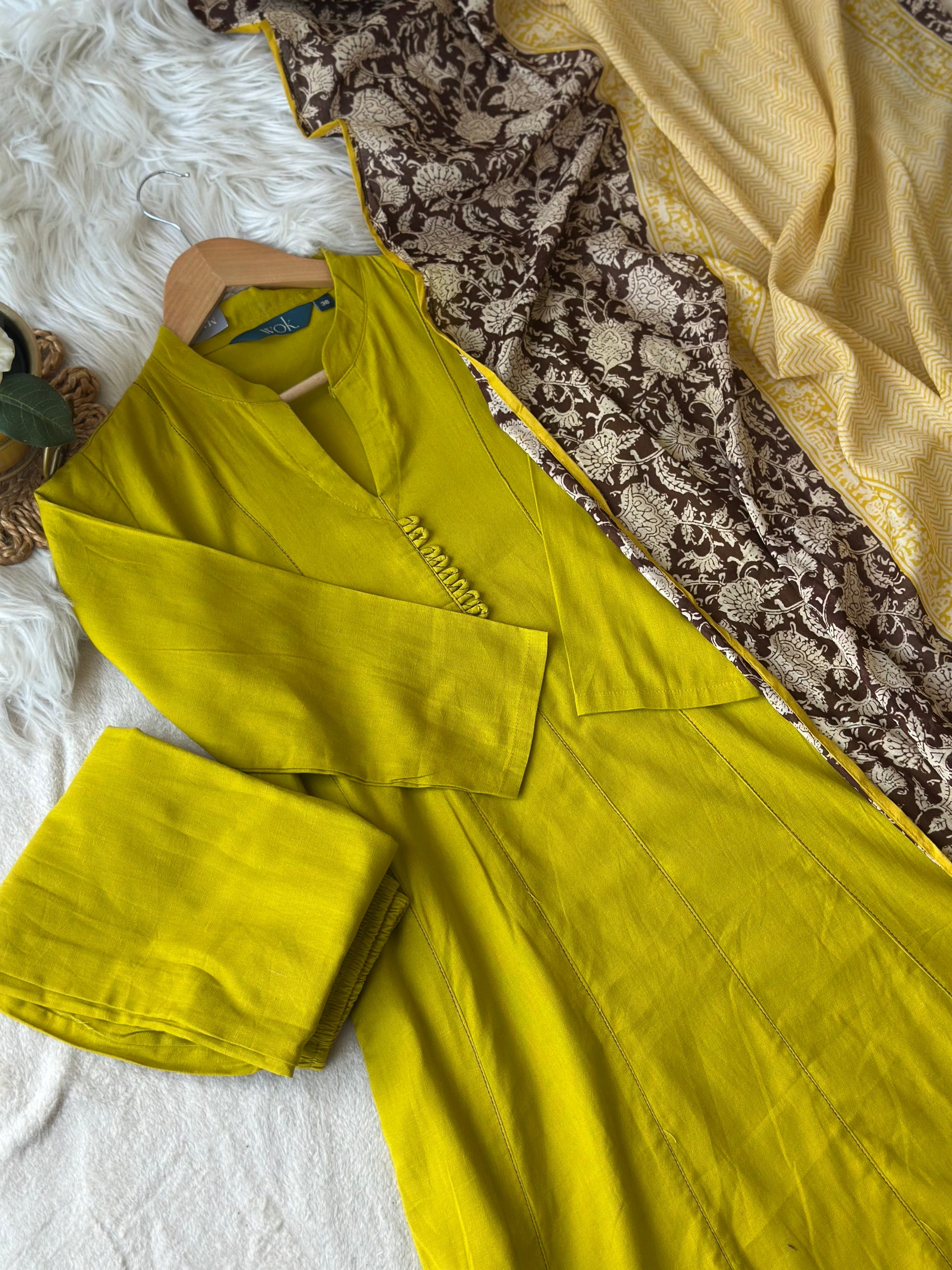 Lime Green Anarkali Suit