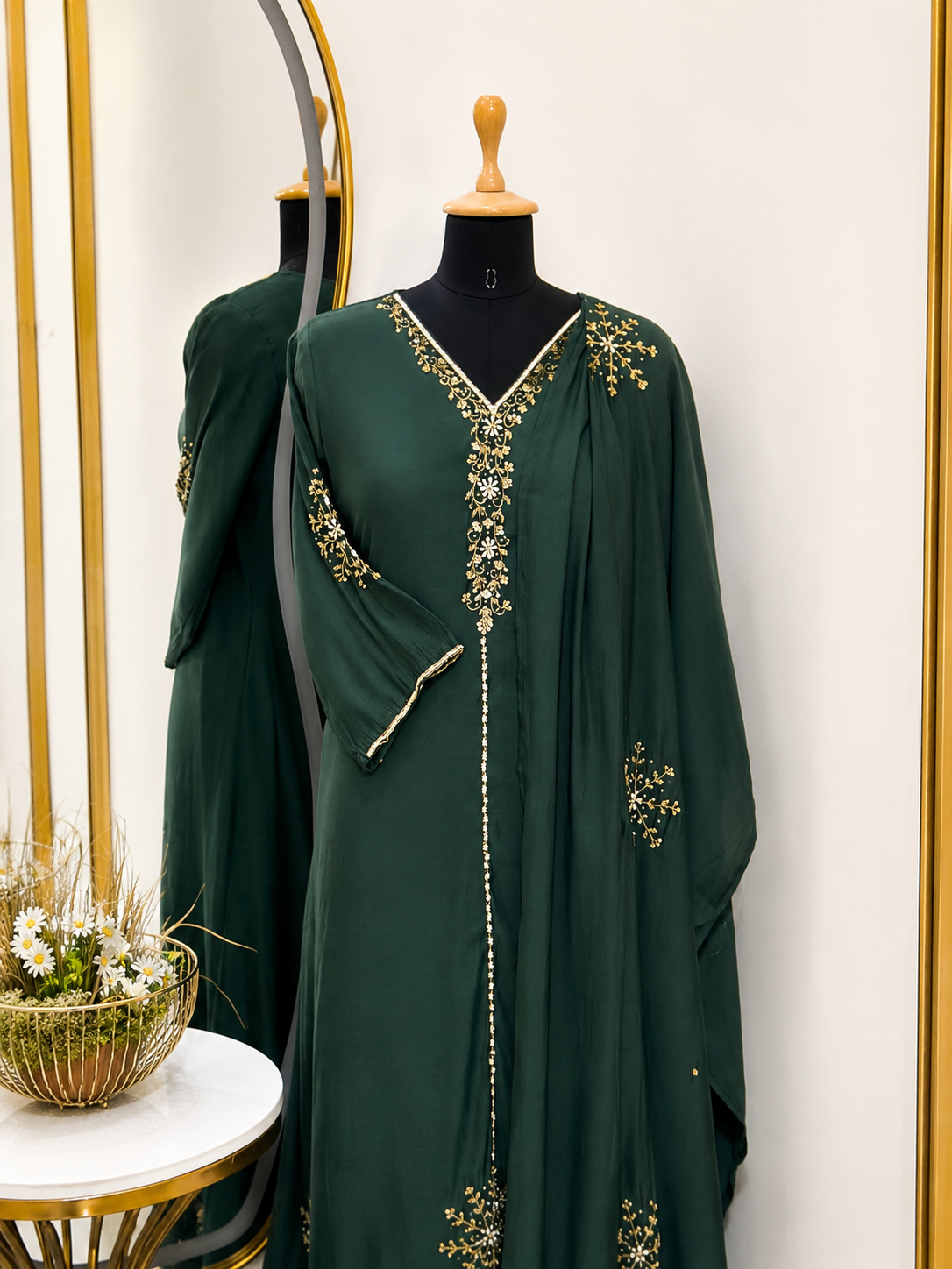 Emerald Green Handworked 3-Piece Suit Set