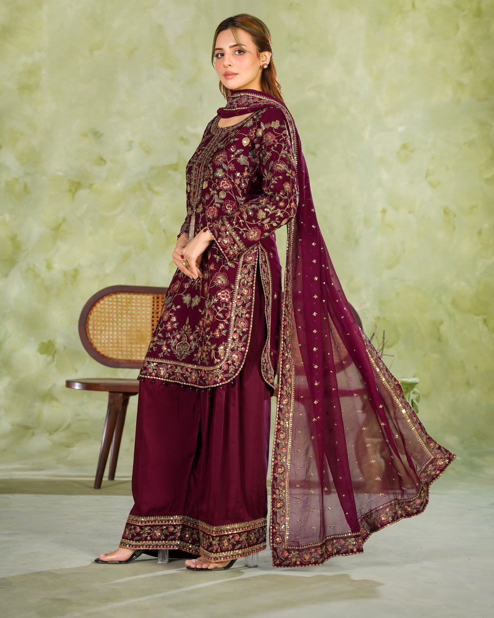 Premium Heavy Partywear Stitched Pakistani Suit
