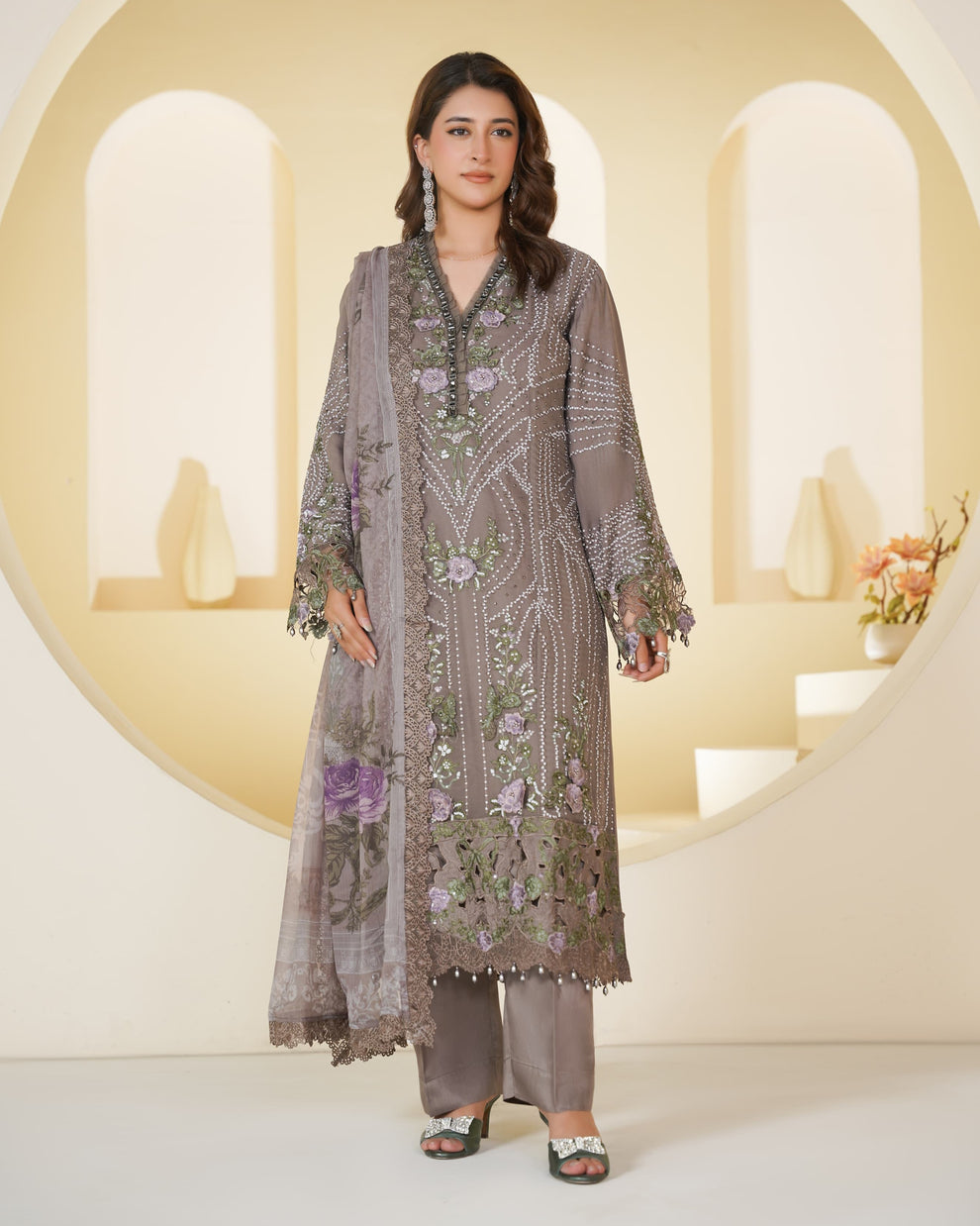 Premium Heavy Partywear Stitched Pakistani Suit